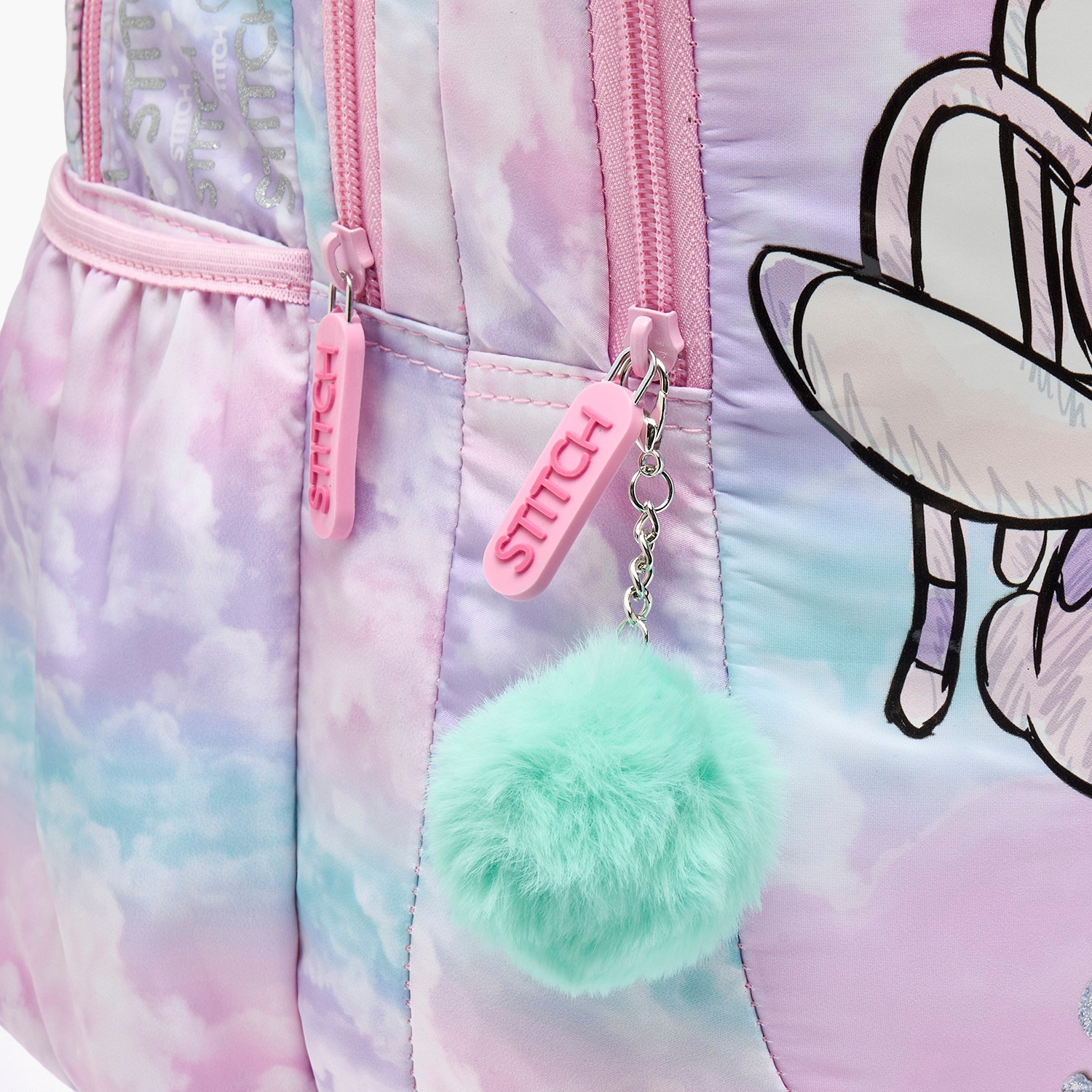 Disney Stitch Print Trolley Backpack for Girls 5-8 Years with Retractable Handle - 15.6 inch-school-bagsandbackpacks-trolleybags-image-5