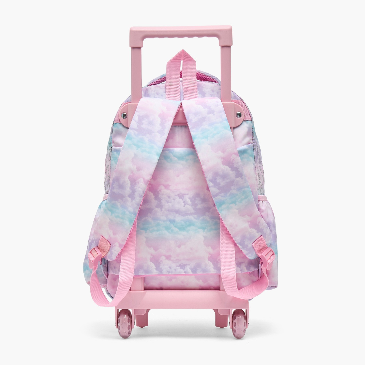 Disney Stitch Print Trolley Backpack for Girls 5-8 Years with Retractable Handle - 15.6 inch-school-bagsandbackpacks-trolleybags-image-9