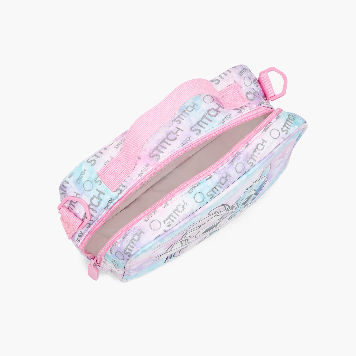 Disney Stitch and Angel Print Lunch Bag for Girls 5-8 Years with Detachable Strap-school-lunchessentials-lunchbags-image-4