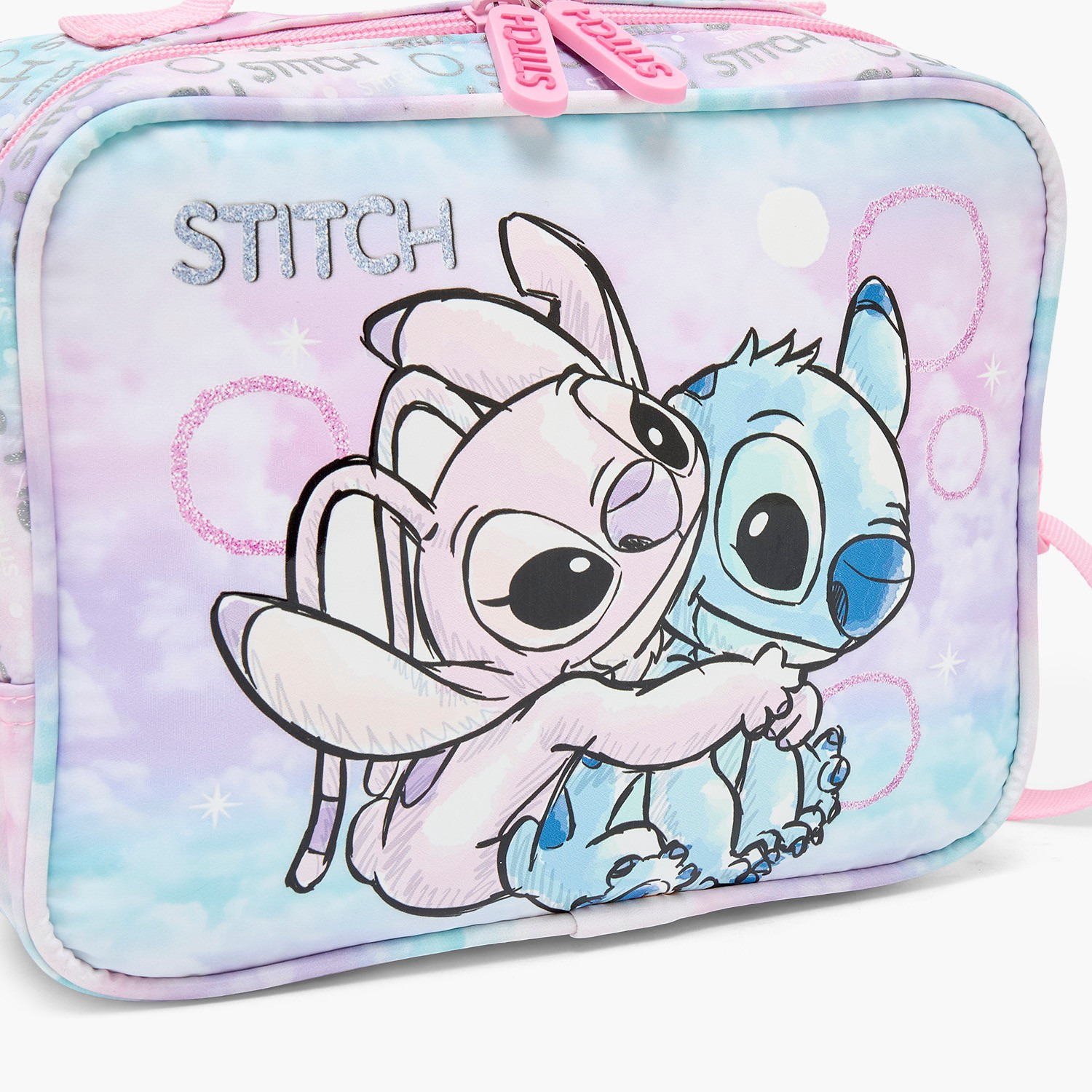 Disney Stitch and Angel Print Lunch Bag for Girls 5-8 Years with Detachable Strap-school-lunchessentials-lunchbags-image-5
