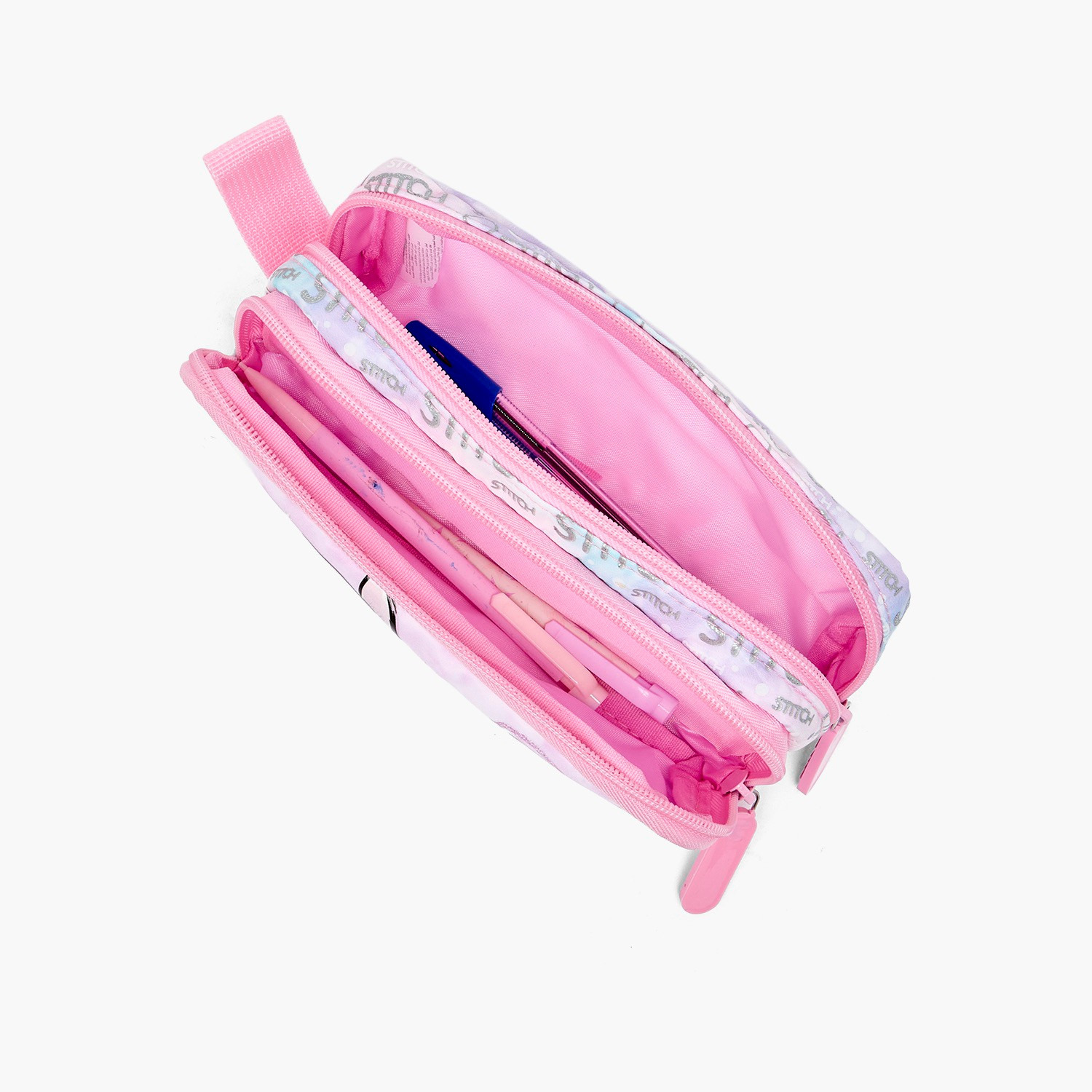 Disney Stitch and Angel Print Pencil Pouch with 2 Compartment-school-stationery-pencilcases-image-8