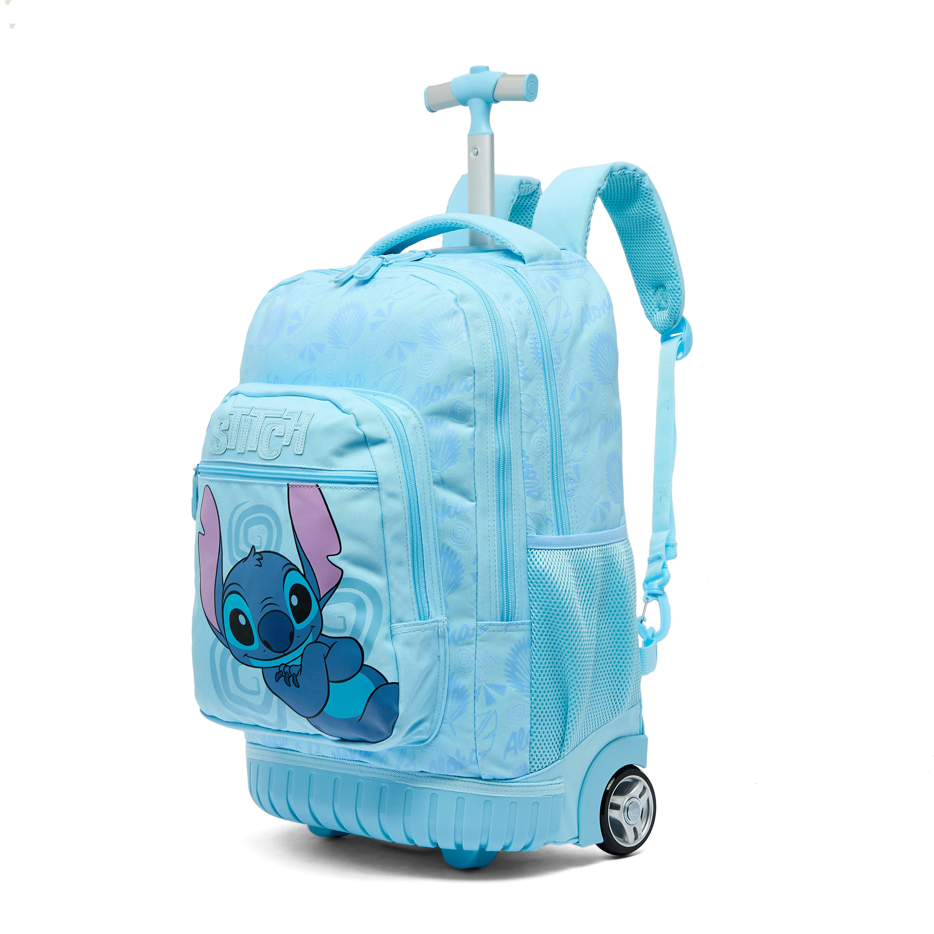 Disney Stitch Print Trolley Bag for Girls 8-12 Years with Laptop Compartment - 18 inches-school-bagsandbackpacks-trolleybags-image-2