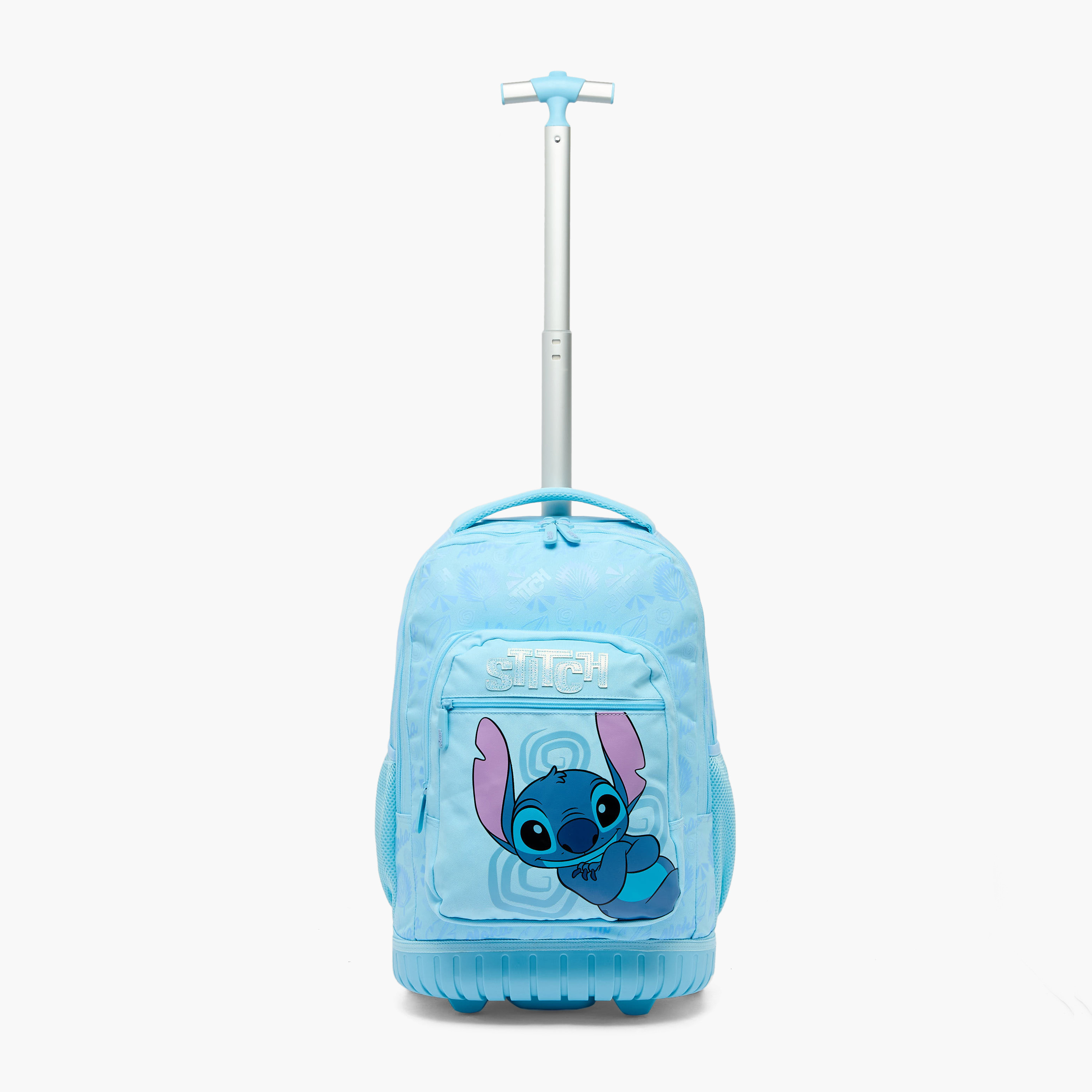 Disney Stitch Print Trolley Bag for Girls 8-12 Years with Laptop Compartment - 18 inches-school-bagsandbackpacks-trolleybags-image-7