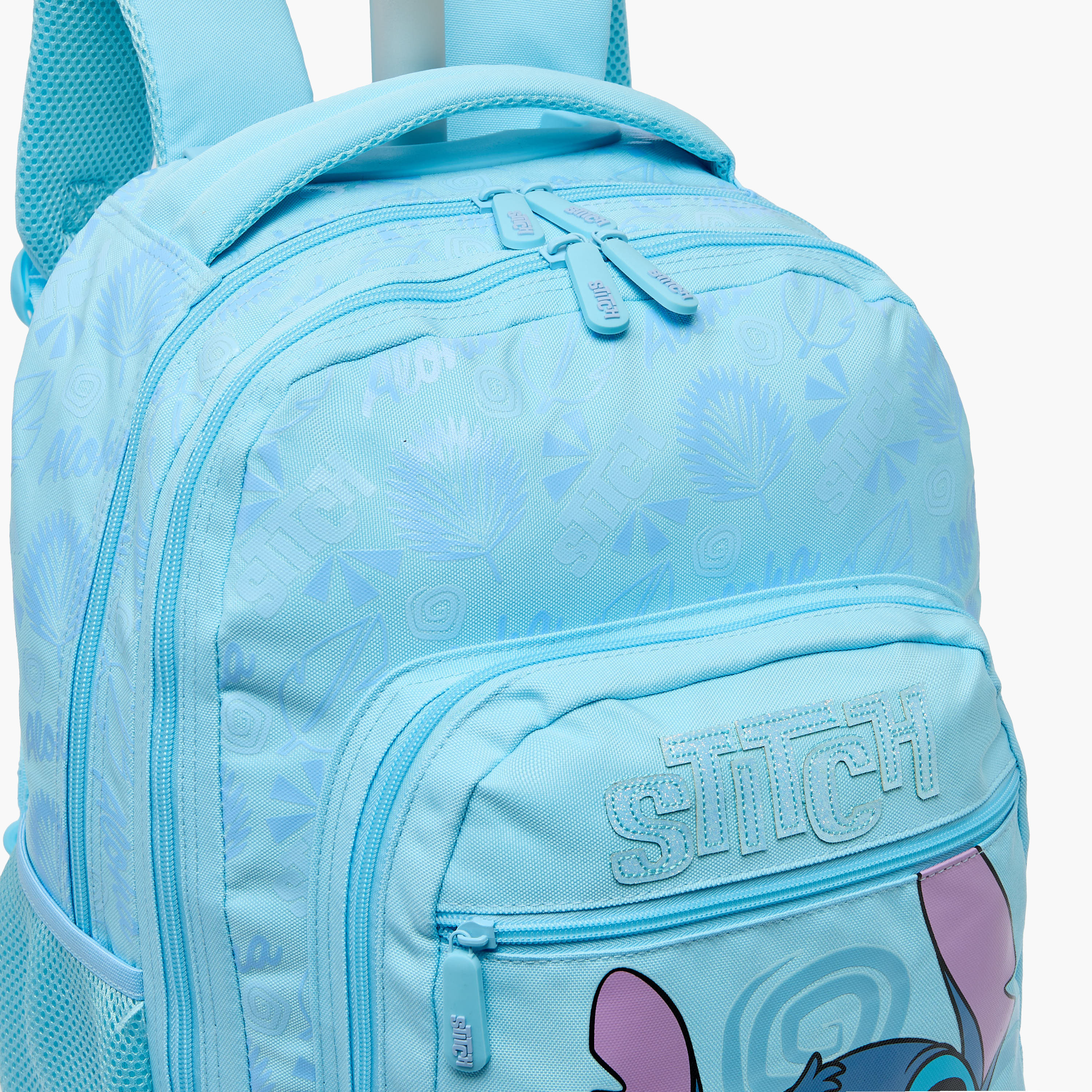 Disney Stitch Print Trolley Bag for Girls 8-12 Years with Laptop Compartment - 18 inches-school-bagsandbackpacks-trolleybags-image-8