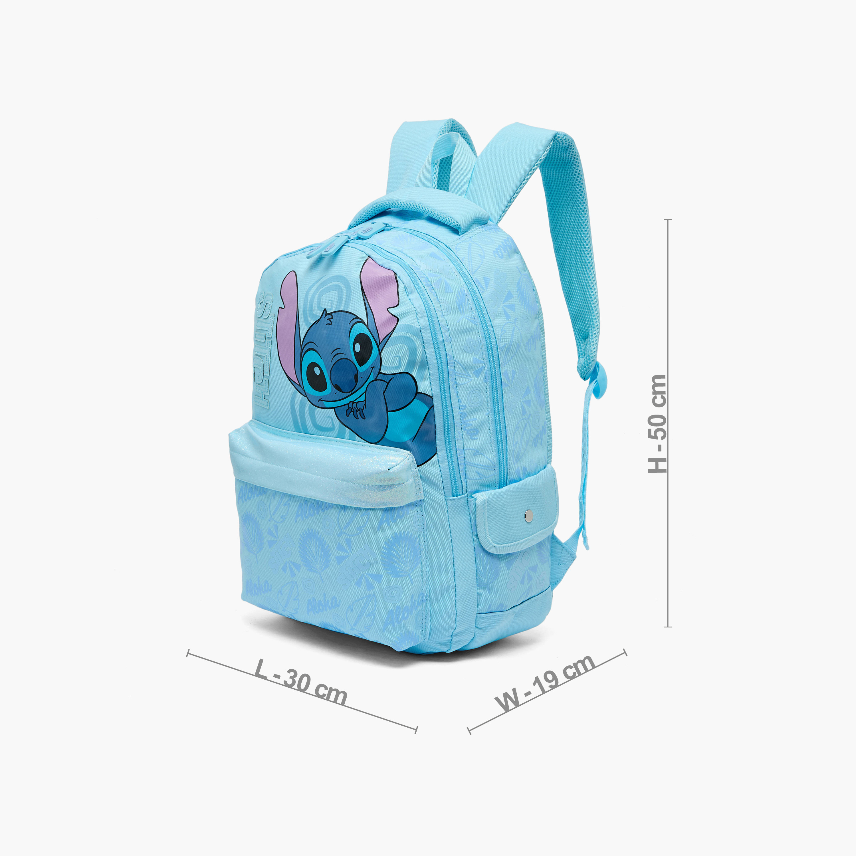 Disney Stitch Print Backpack for Girls 8-13 Years with Padded Shoulder Straps - 17 inches-school-bagsandbackpacks-backpacks-image-7