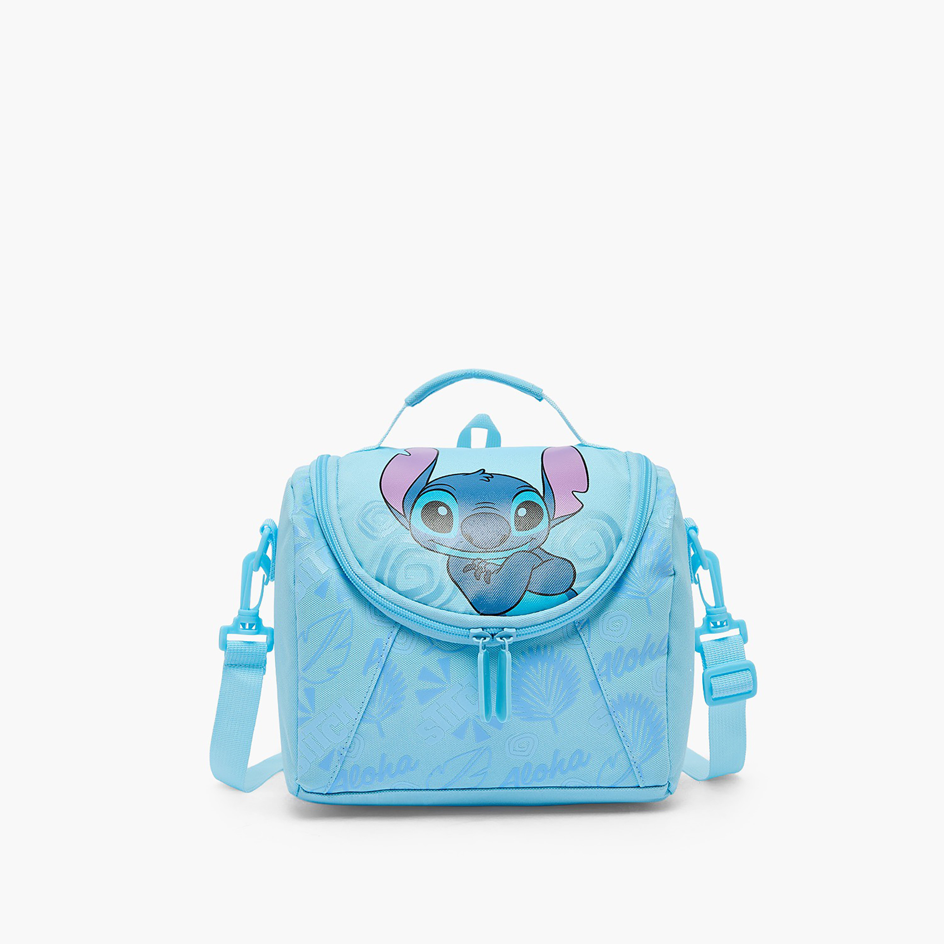 Disney Stitch Print Lunch Bag for Girls 8-12 Years with Zip Closure-school-lunchessentials-lunchbags-image-1