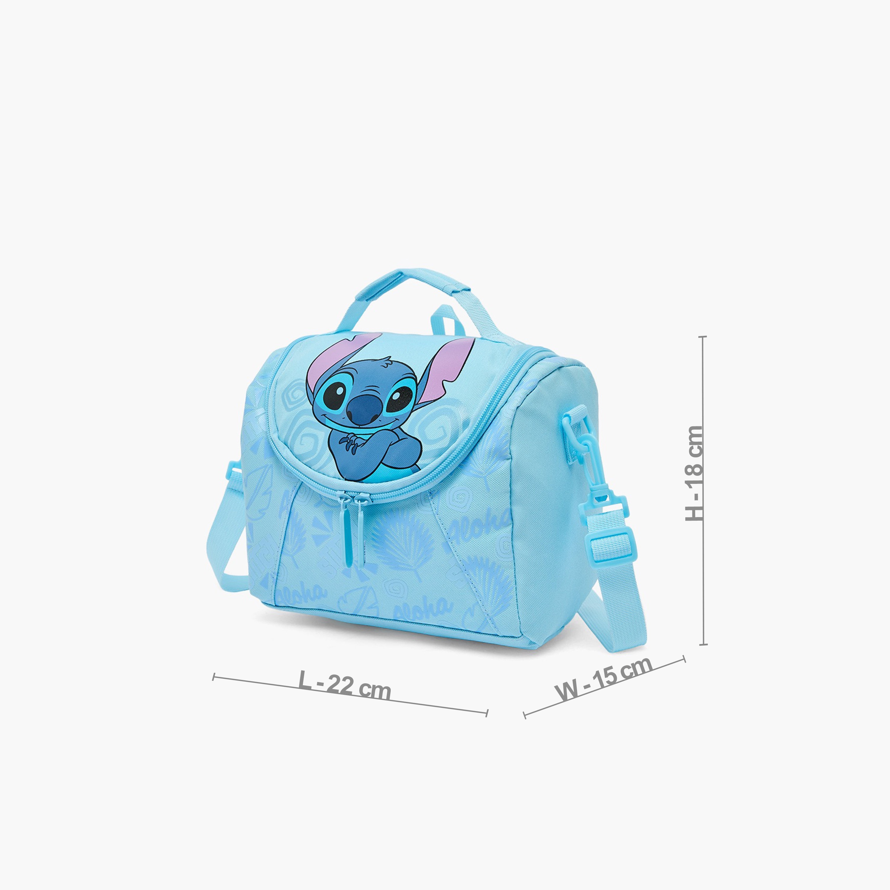 Disney Stitch Print Lunch Bag for Girls 8-12 Years with Zip Closure-school-lunchessentials-lunchbags-image-9