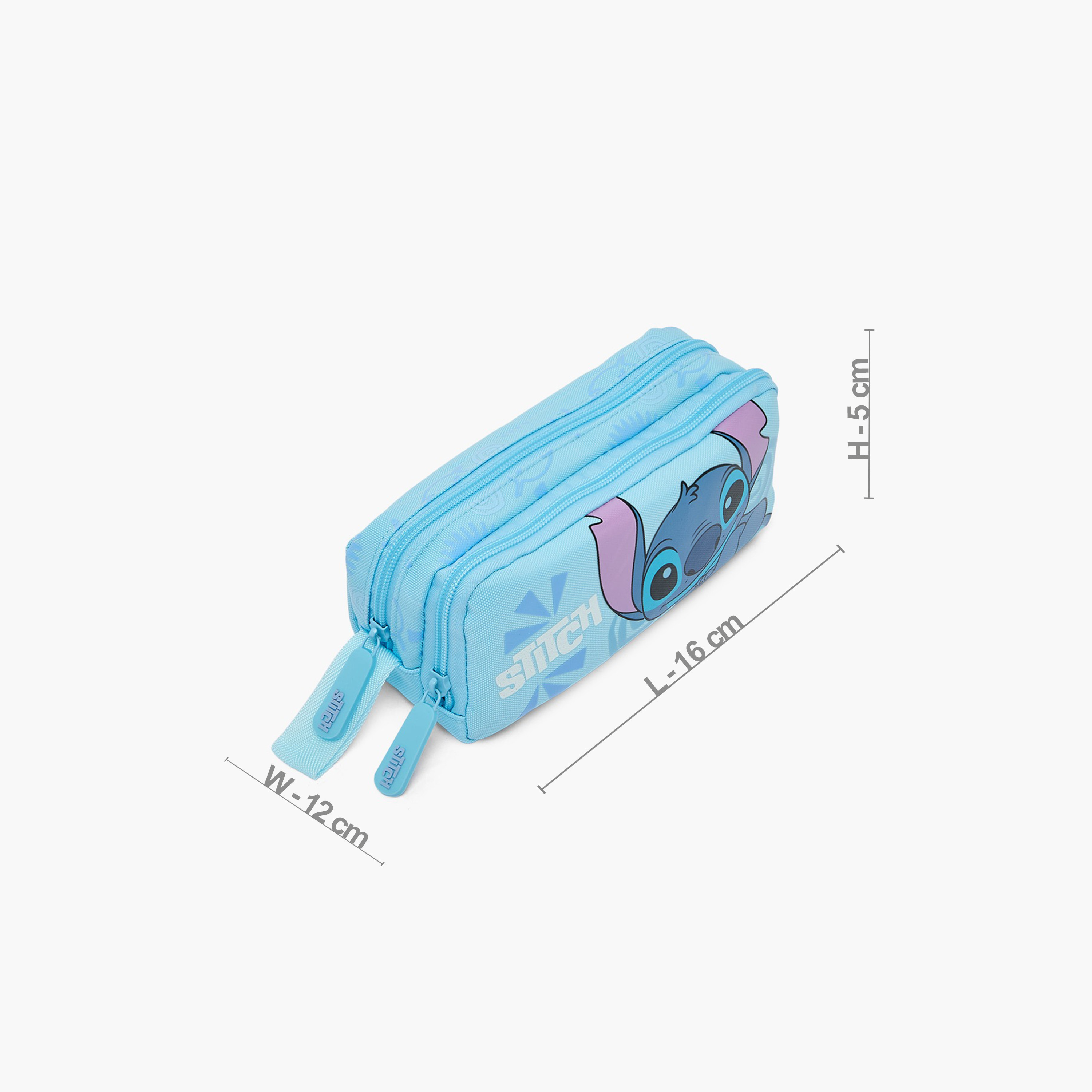 Disney Stitch Print Pencil Pouch with 2 Compartments-school-stationery-pencilcases-image-4