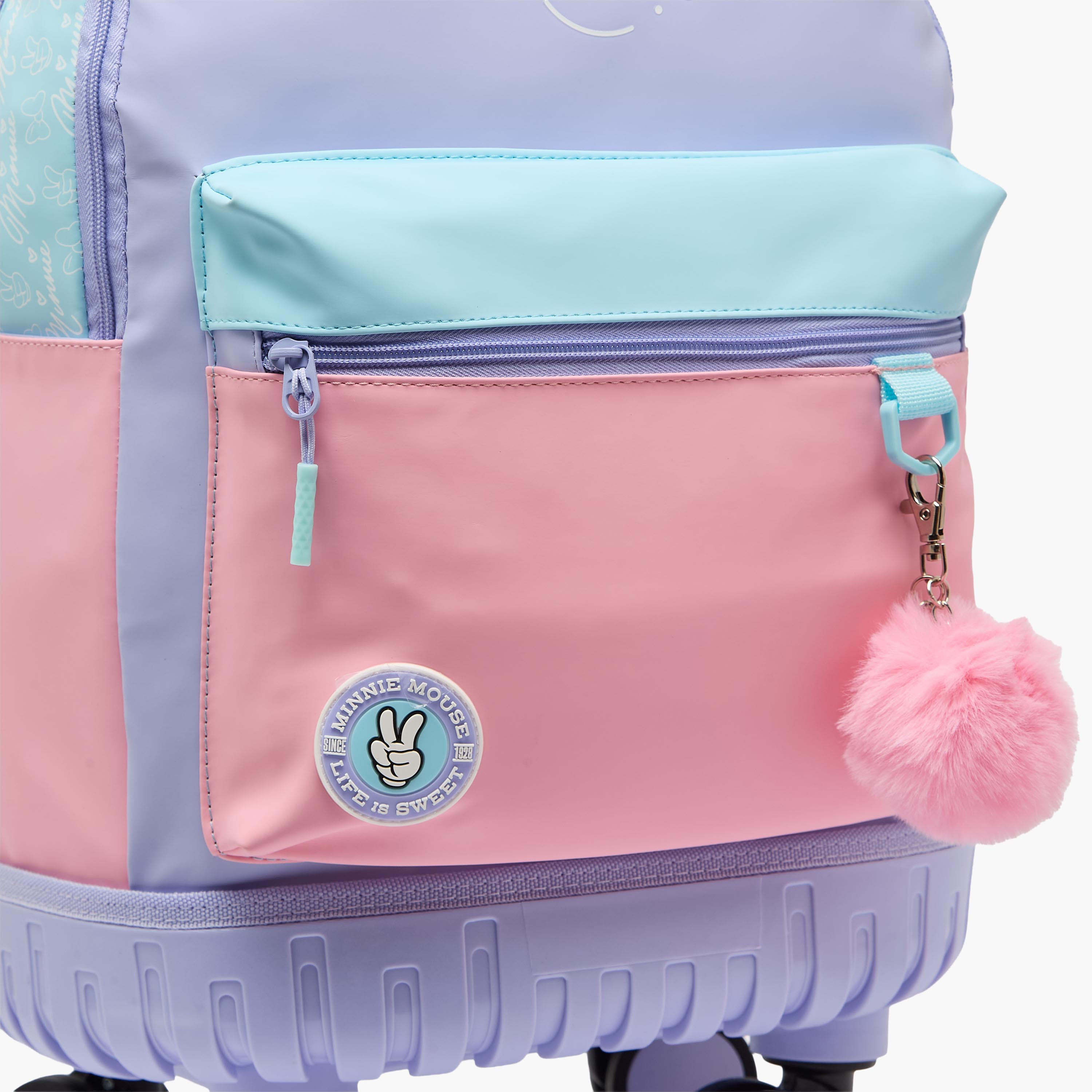 شنطة ترولي للبنات 8-12 سنة بأحزمة مبطنة وطبعات - 18 بوصة-school-bagsandbackpacks-trolleybags-image-7