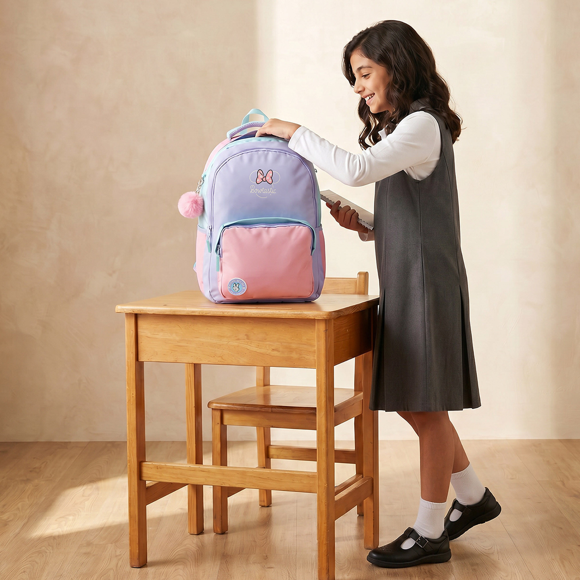 شنطة ظهر بطبعات ميني ماوس للبنات 8-12 سنة مع حمّالات مبطنة من ديزني-school-bagsandbackpacks-backpacks-image-3