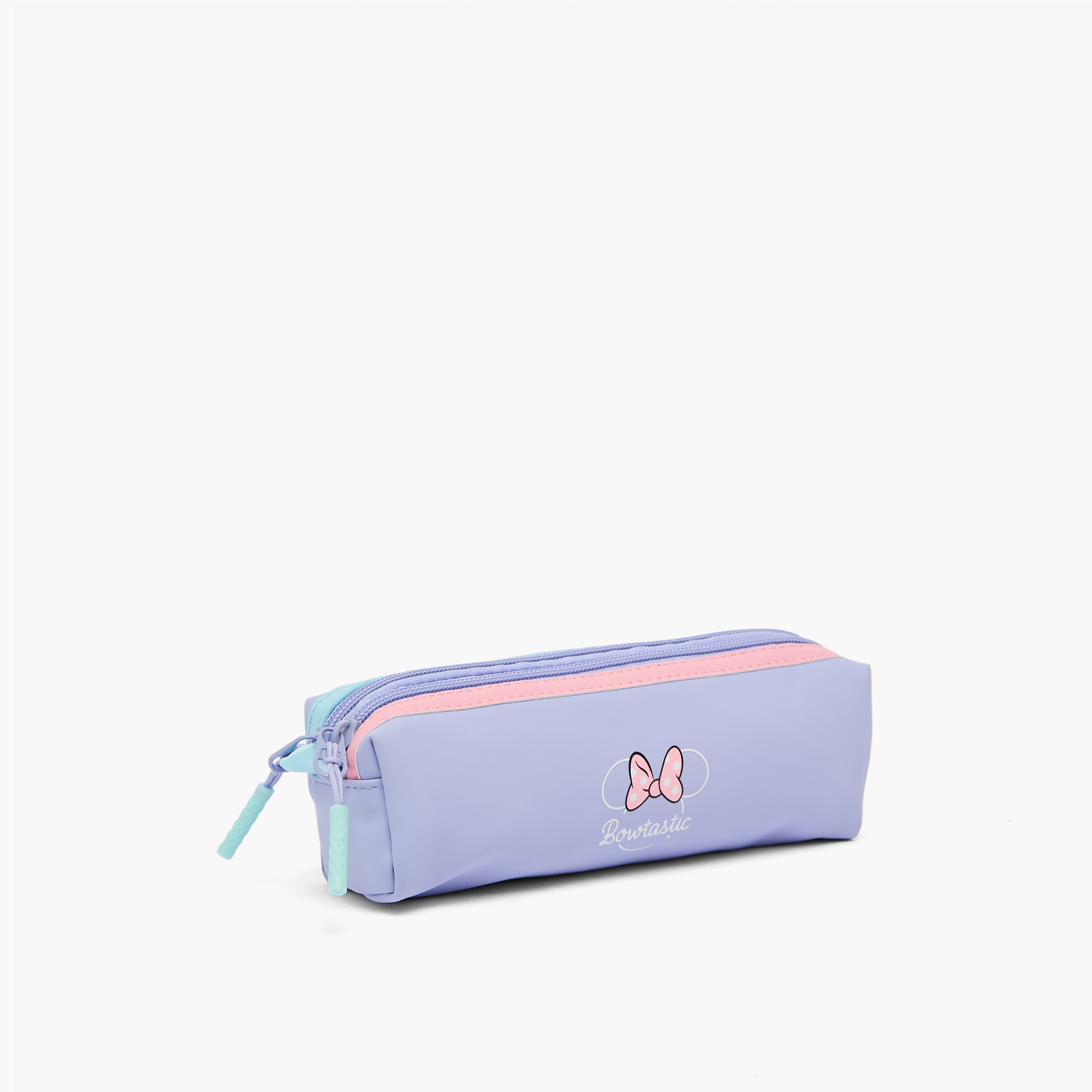 Disney Minnie Mouse Print Pencil Pouch with 2 Compartments-school-stationery-pencilcases-image-3