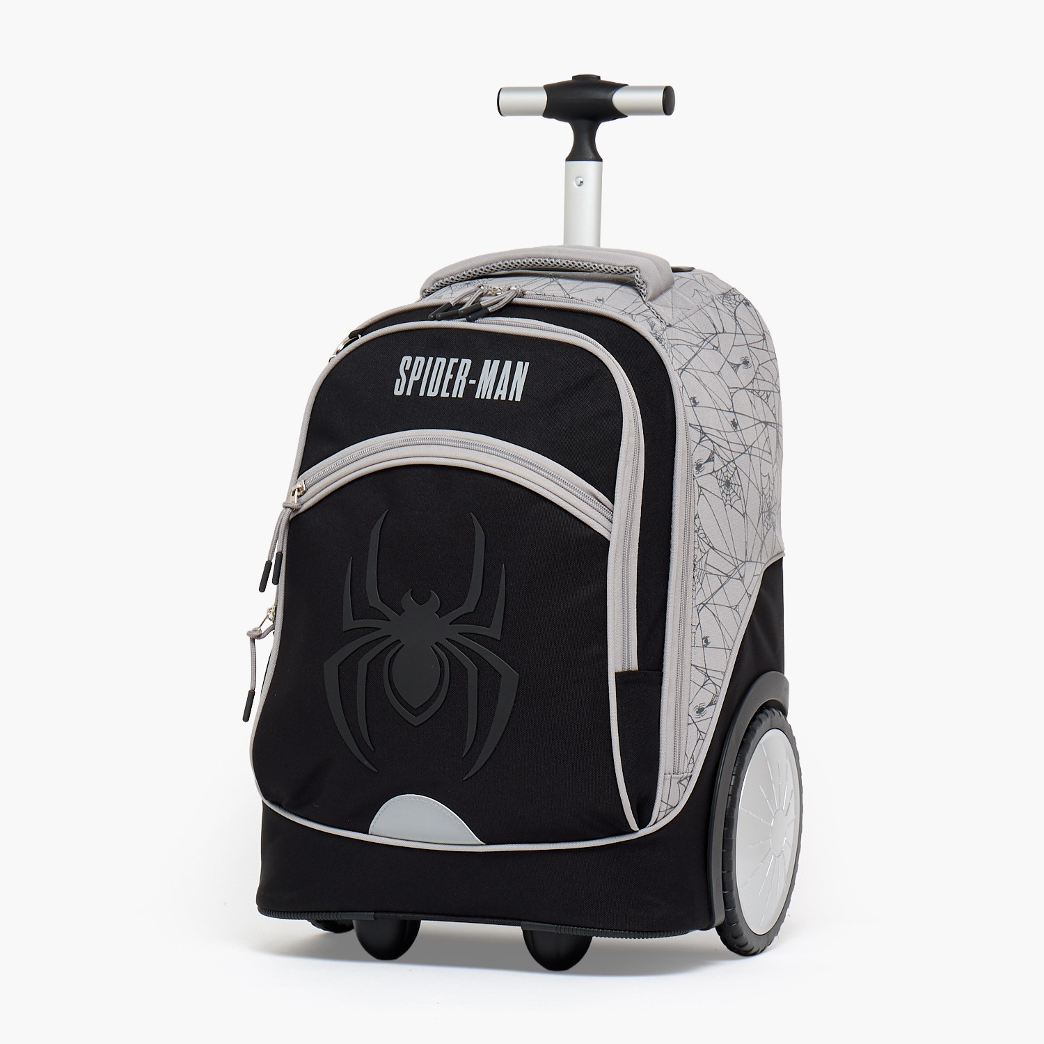Spider-Man Print Trolley Bag for Boys 8-12 Years with Padded Laptop Compartment - 18 inches-school-bagsandbackpacks-trolleybags-image-4