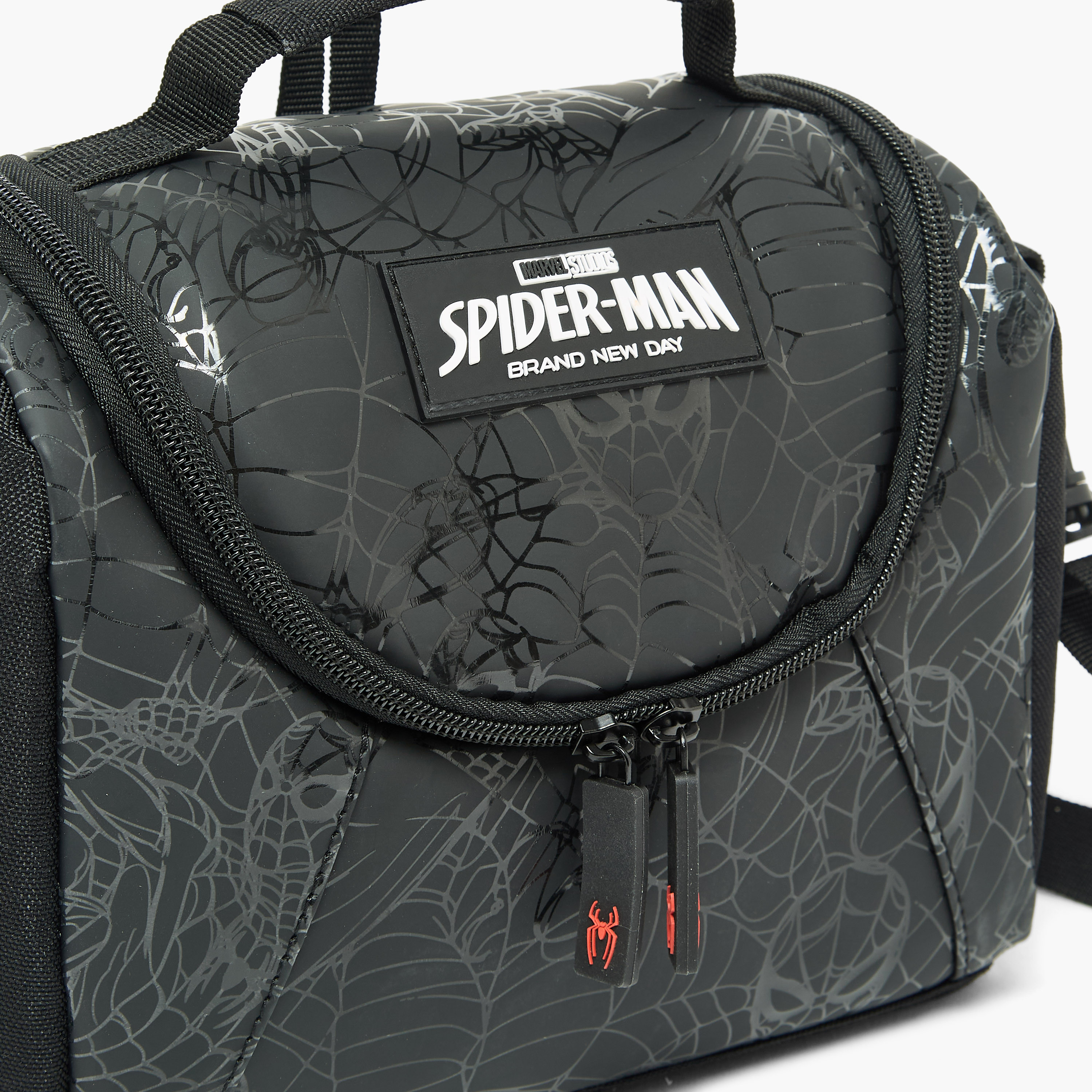 Spider-Man Print Lunch Bag for Boys 8-12 Years with Detachable Strap-school-lunchessentials-lunchbags-image-4