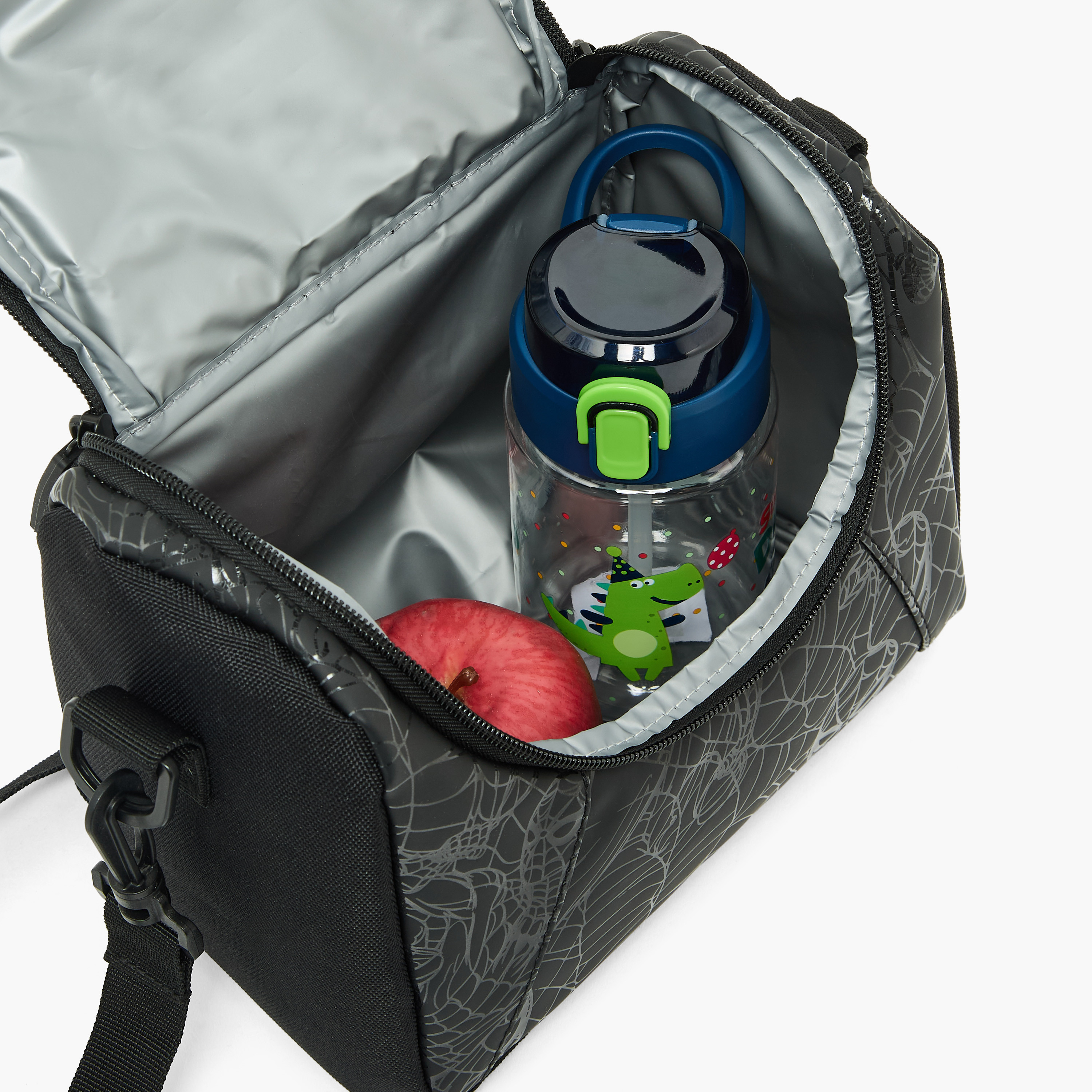 Spider-Man Print Lunch Bag for Boys 8-12 Years with Detachable Strap-school-lunchessentials-lunchbags-image-5