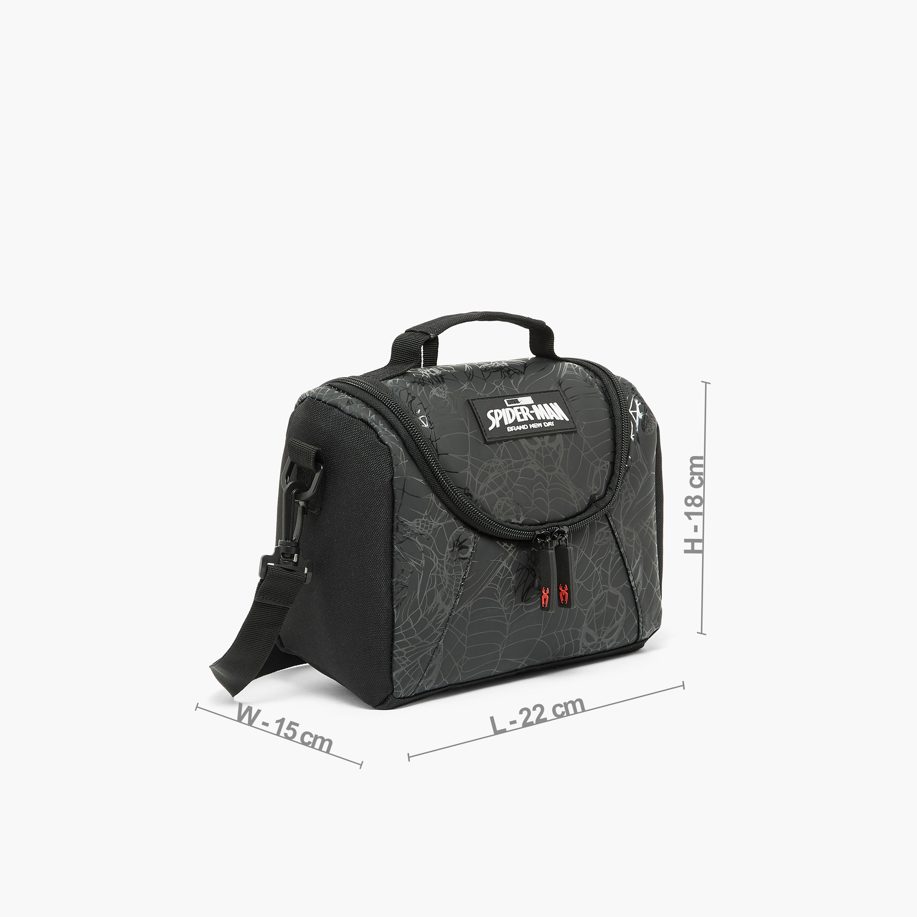 Spider-Man Print Lunch Bag for Boys 8-12 Years with Detachable Strap-school-lunchessentials-lunchbags-image-9