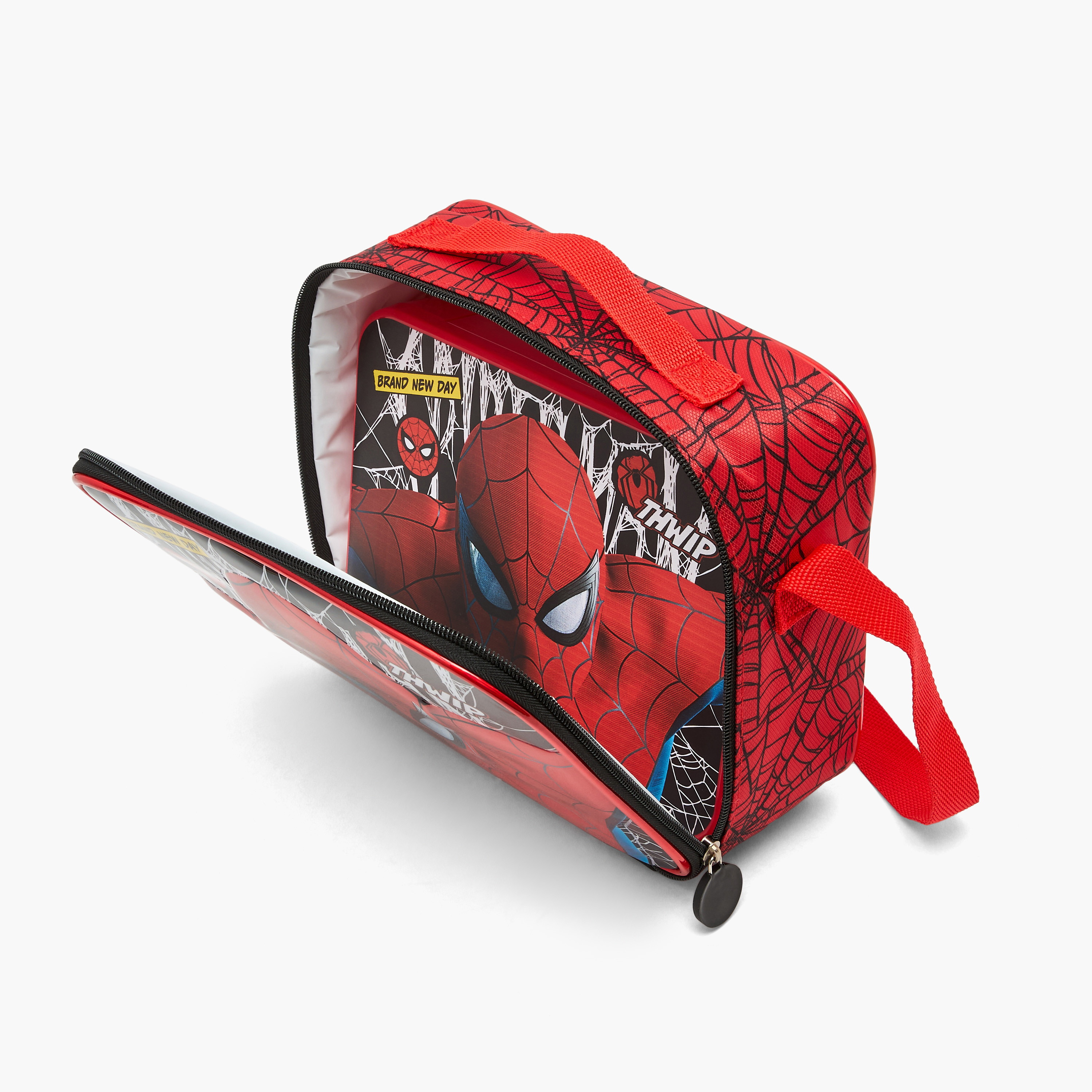 Spider-Man Print 5-Piece School Trolley Bag Set for Boys 5-8 Years with Lunch Bag - 16 inches-school-bagsandbackpacks-trolleybags-image-17