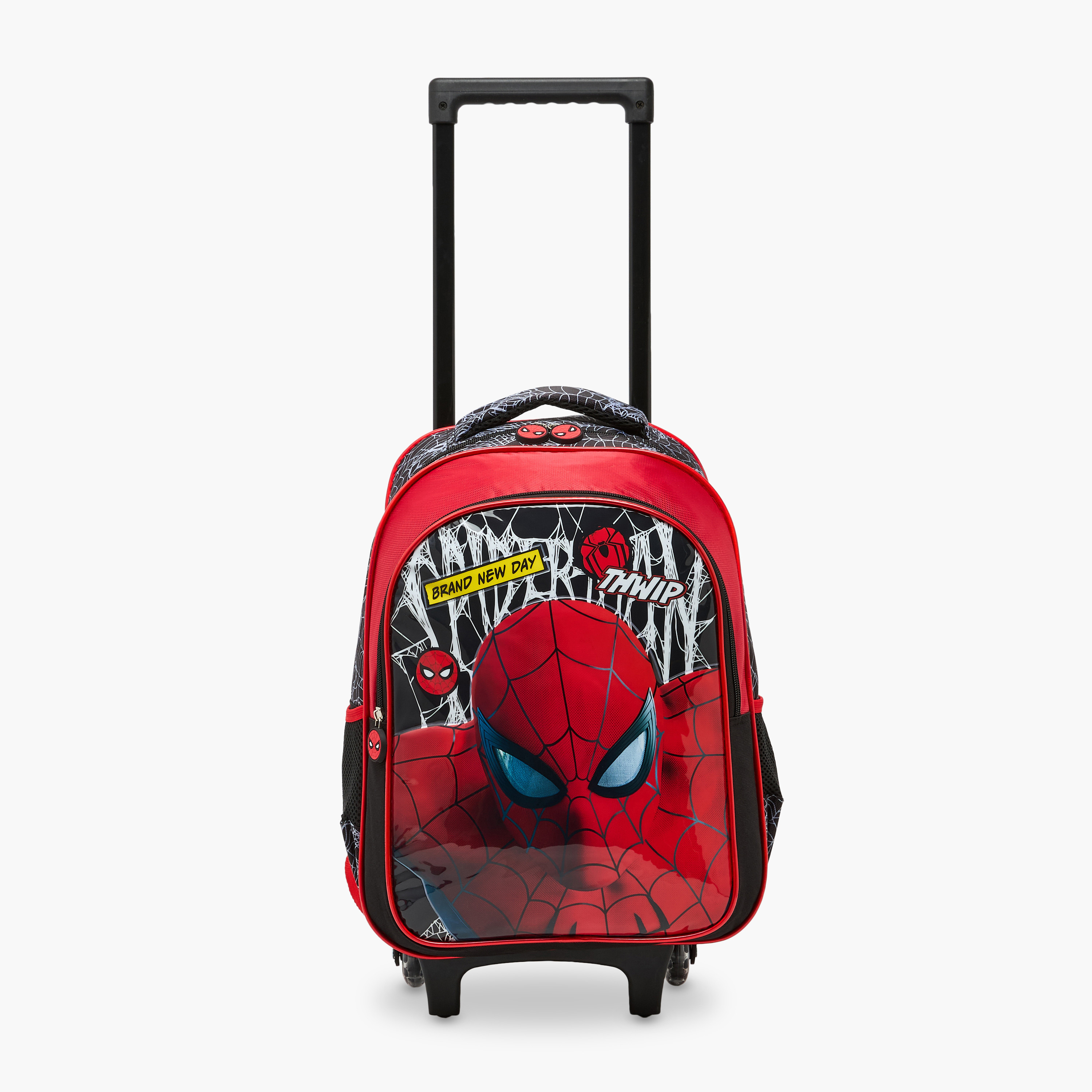 Spider-Man Print 5-Piece School Trolley Bag Set for Boys 5-8 Years with Lunch Bag - 16 inches-school-bagsandbackpacks-trolleybags-image-4