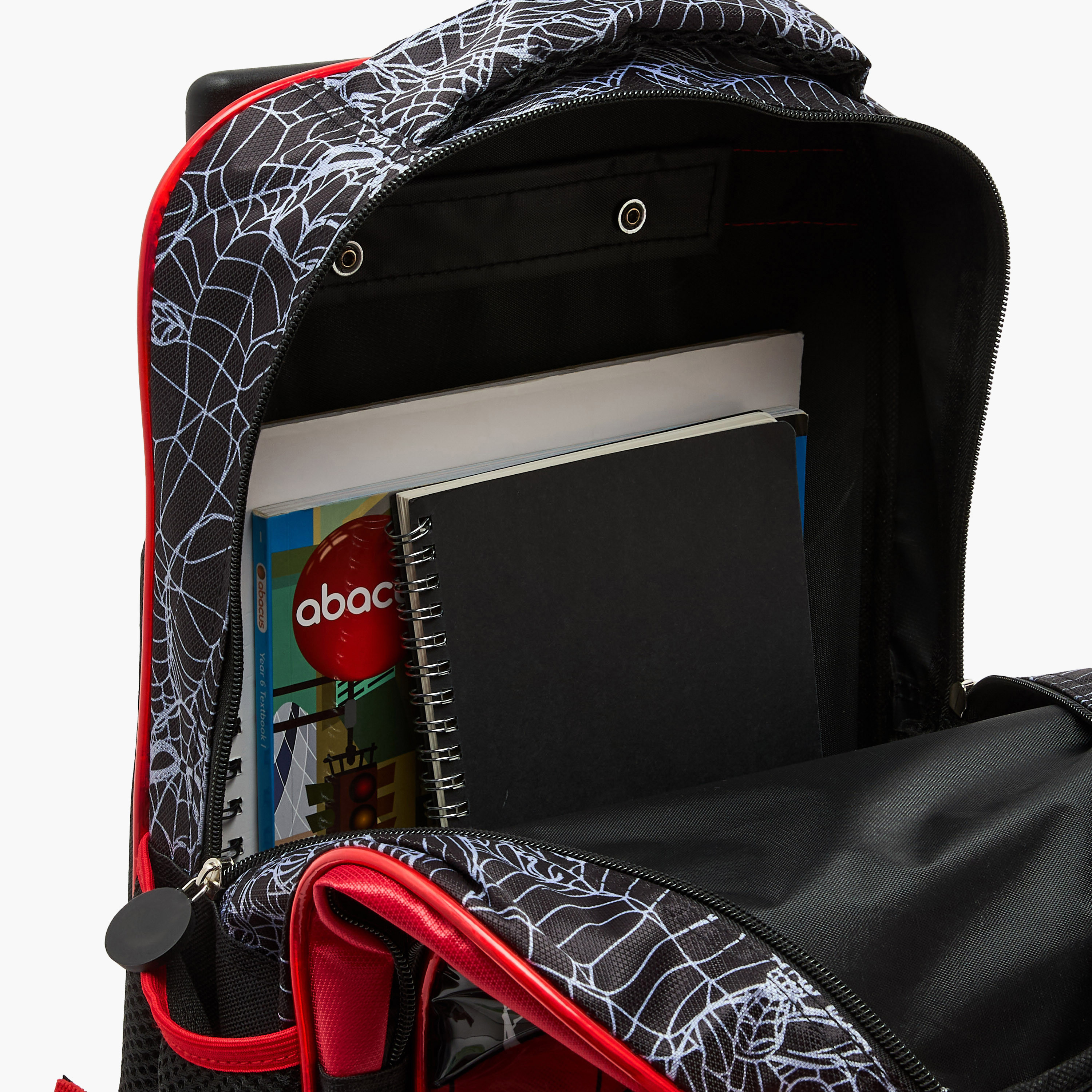 Spider-Man Print 5-Piece School Trolley Bag Set for Boys 5-8 Years with Lunch Bag - 16 inches-school-bagsandbackpacks-trolleybags-image-6