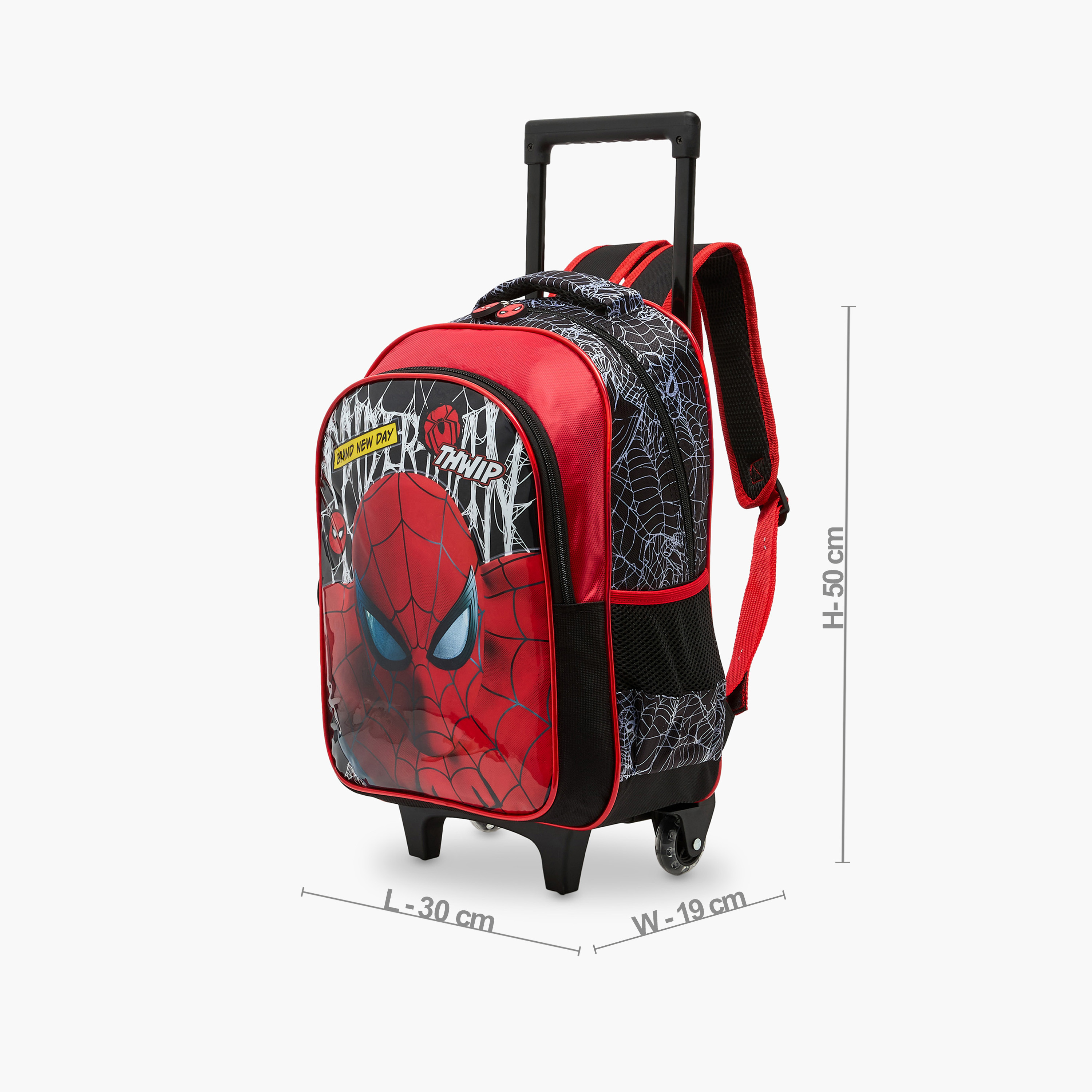 Spider-Man Print 5-Piece School Trolley Bag Set for Boys 5-8 Years with Lunch Bag - 16 inches-school-bagsandbackpacks-trolleybags-image-9