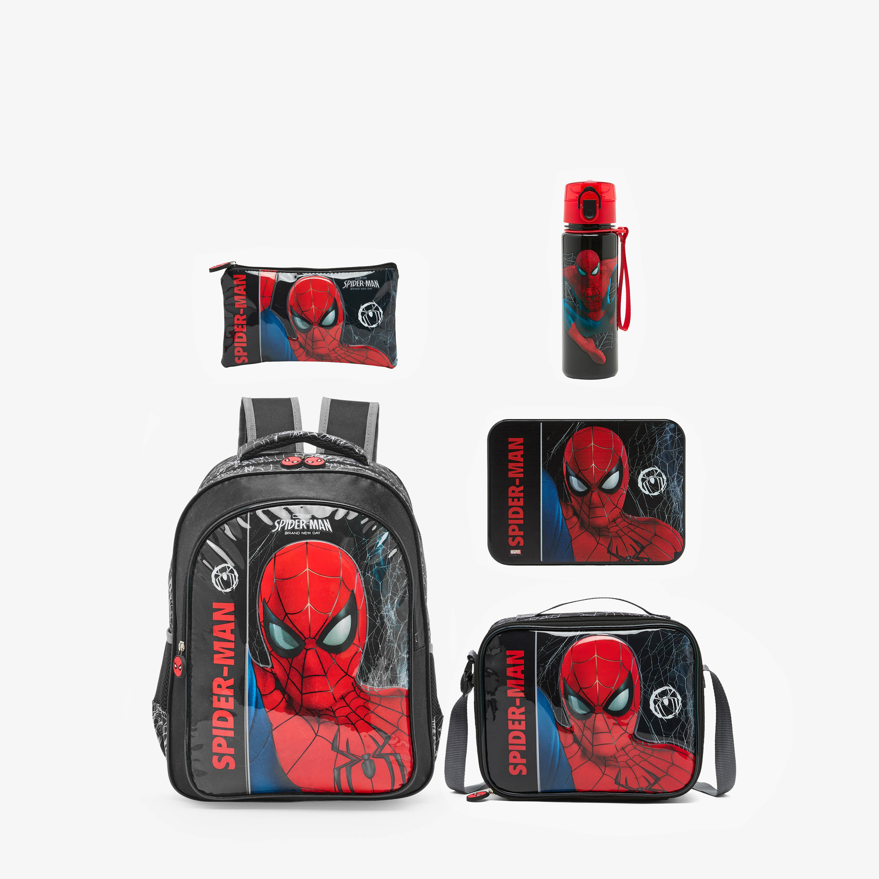#cnfm gender,size# Spider-Man 5-Piece School Backpack Set for Boys 5-8 Years with Lunch Bag-school-bagsandbackpacks-backpacks-image-2