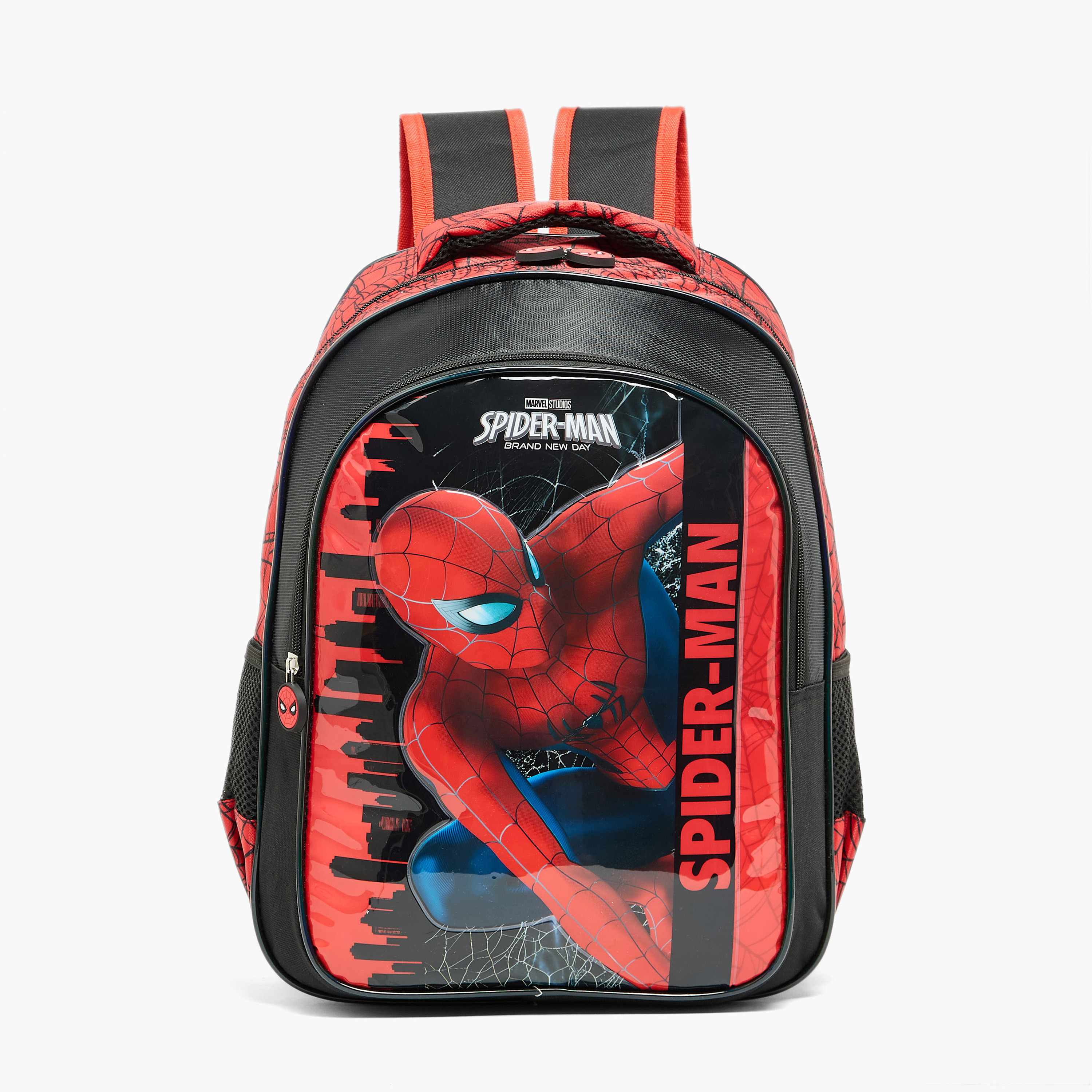 طقم شنطة ظهر مدرسية وقارورة ومقلمة 5 قطع بطبعات سبايدرمان للأولاد بعمر 5-8 سنوات-school-bagsandbackpacks-backpacks-image-4