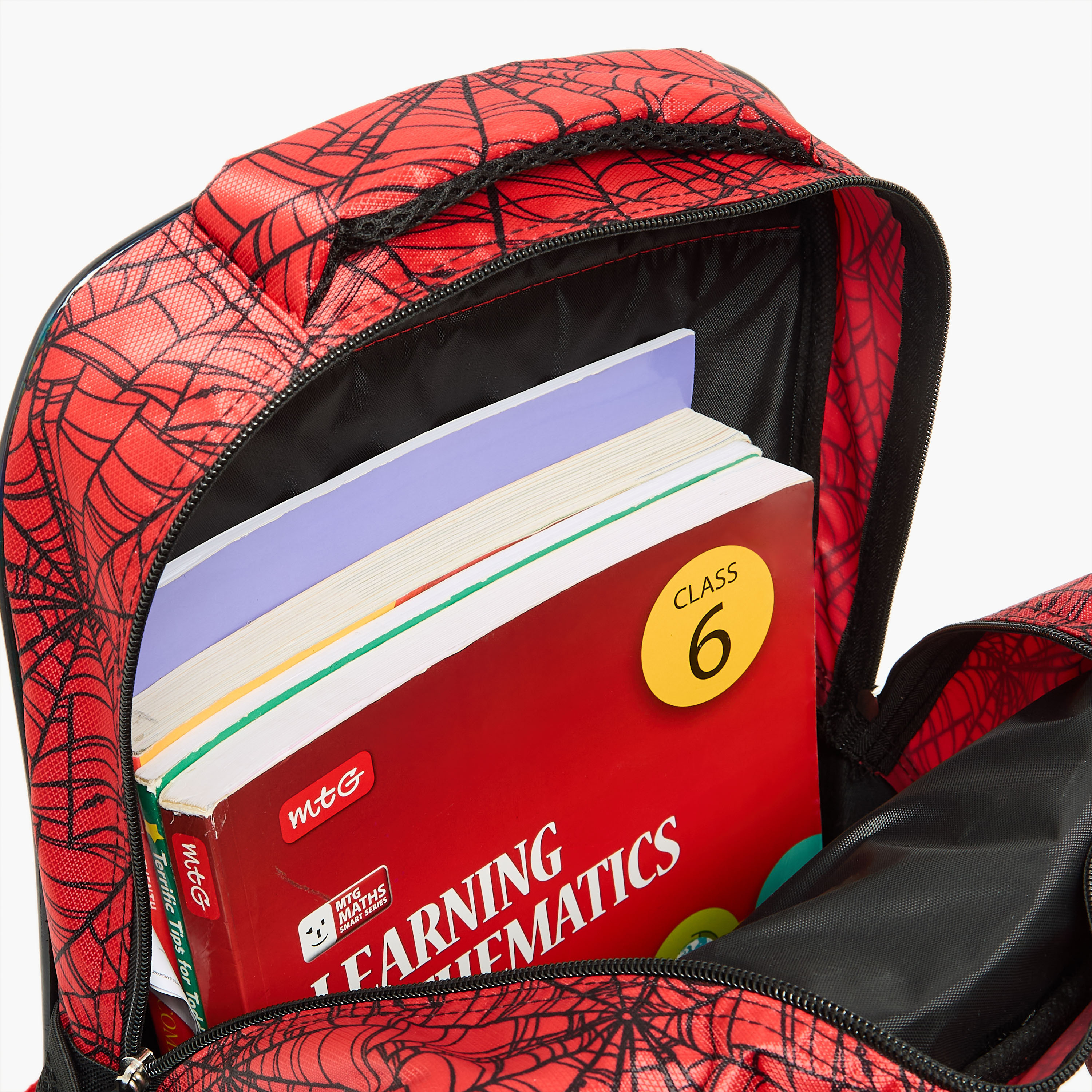 طقم شنطة ظهر مدرسية وقارورة ومقلمة 5 قطع بطبعات سبايدرمان للأولاد بعمر 5-8 سنوات-school-bagsandbackpacks-backpacks-image-7