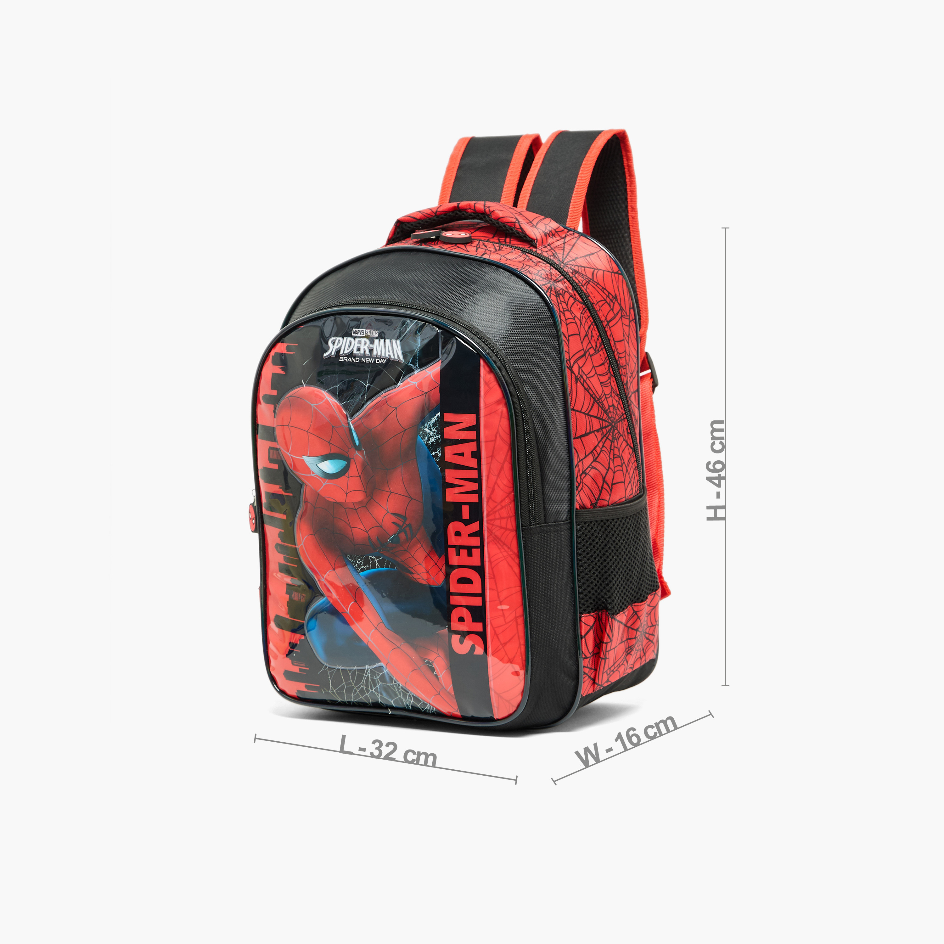 طقم شنطة ظهر مدرسية وقارورة ومقلمة 5 قطع بطبعات سبايدرمان للأولاد بعمر 5-8 سنوات-school-bagsandbackpacks-backpacks-image-8