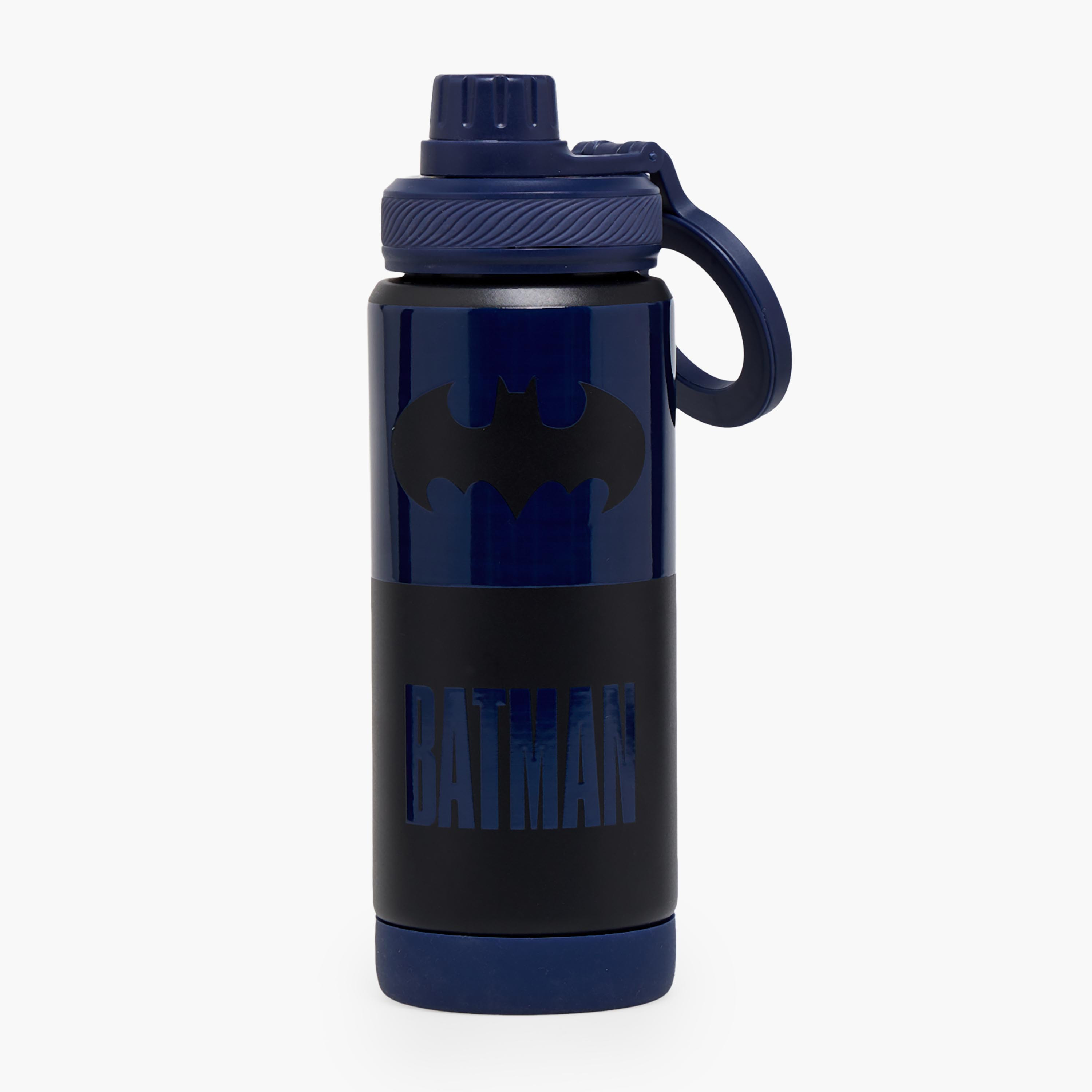 Batman Print Stainless Steel Water Bottle with Spout and Handle-school-waterbottles-image-1