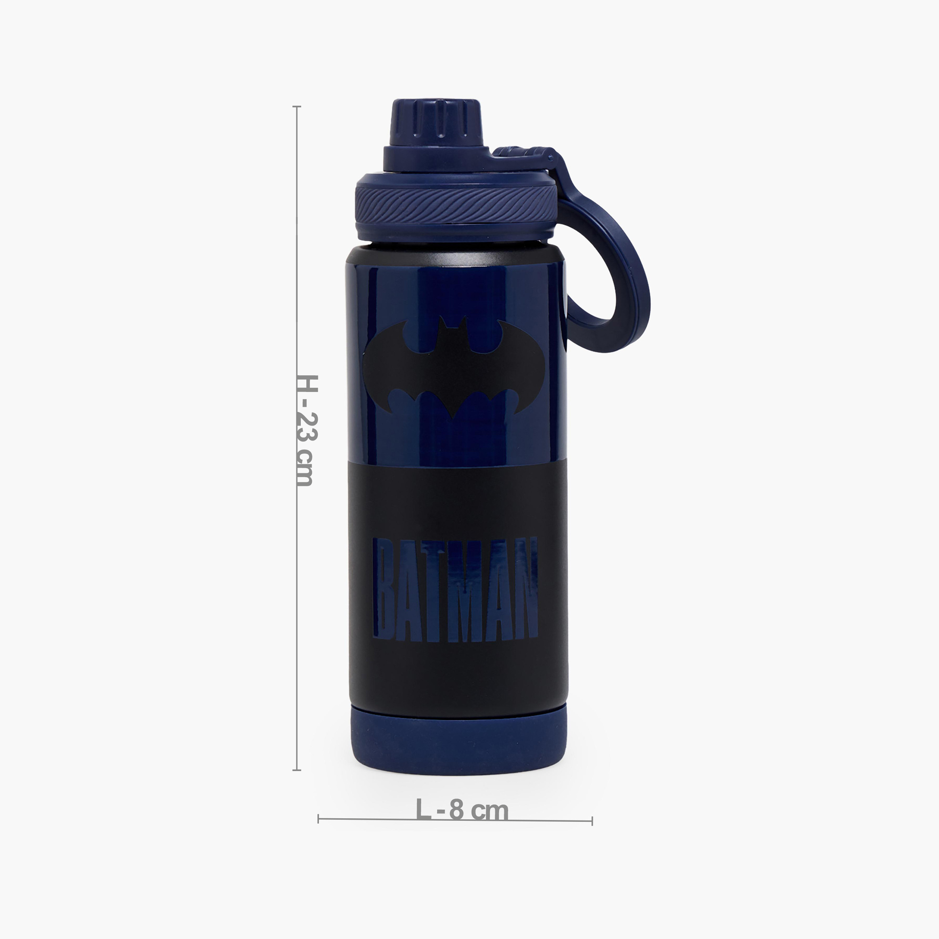 Batman Print Stainless Steel Water Bottle with Spout and Handle-school-waterbottles-image-3