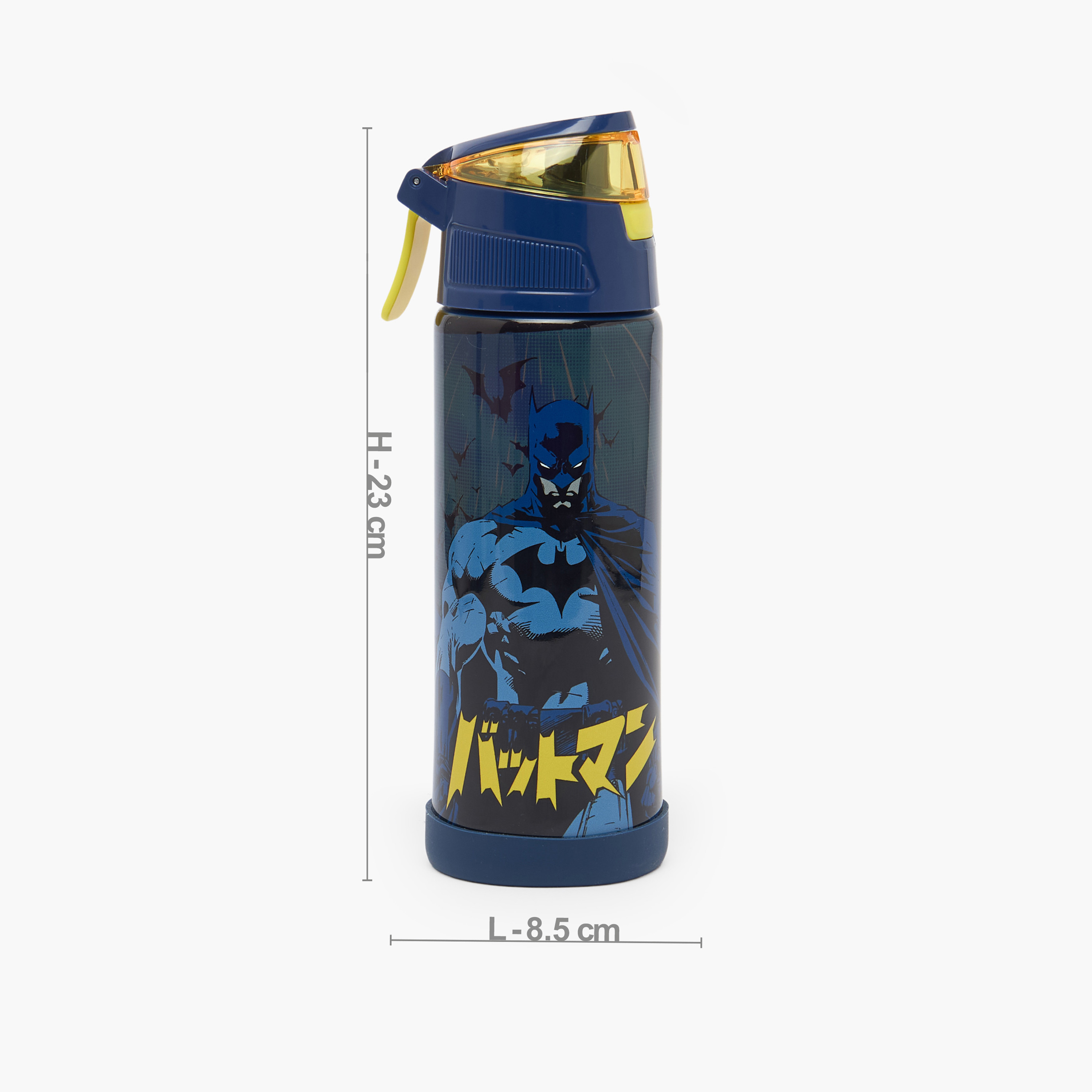 Batman Print Stainless Steel Water Bottle with Spout and Handle-school-waterbottles-image-3