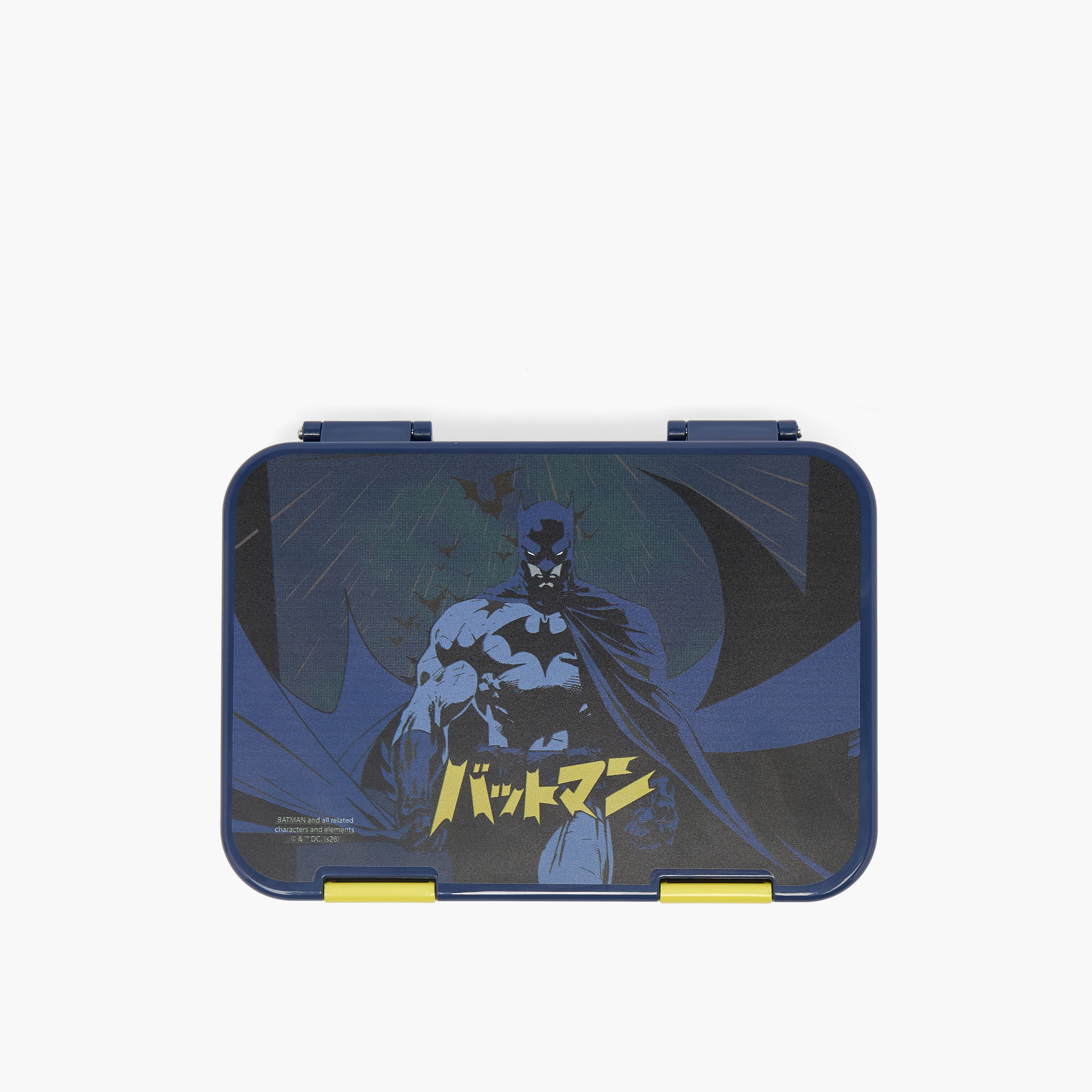صندوق غداء بينتو بطبعات باتمان وبغطاء مزود بمشابك إغلاق للأولاد - 750 مل-school-lunchessentials-lunchboxes-image-4