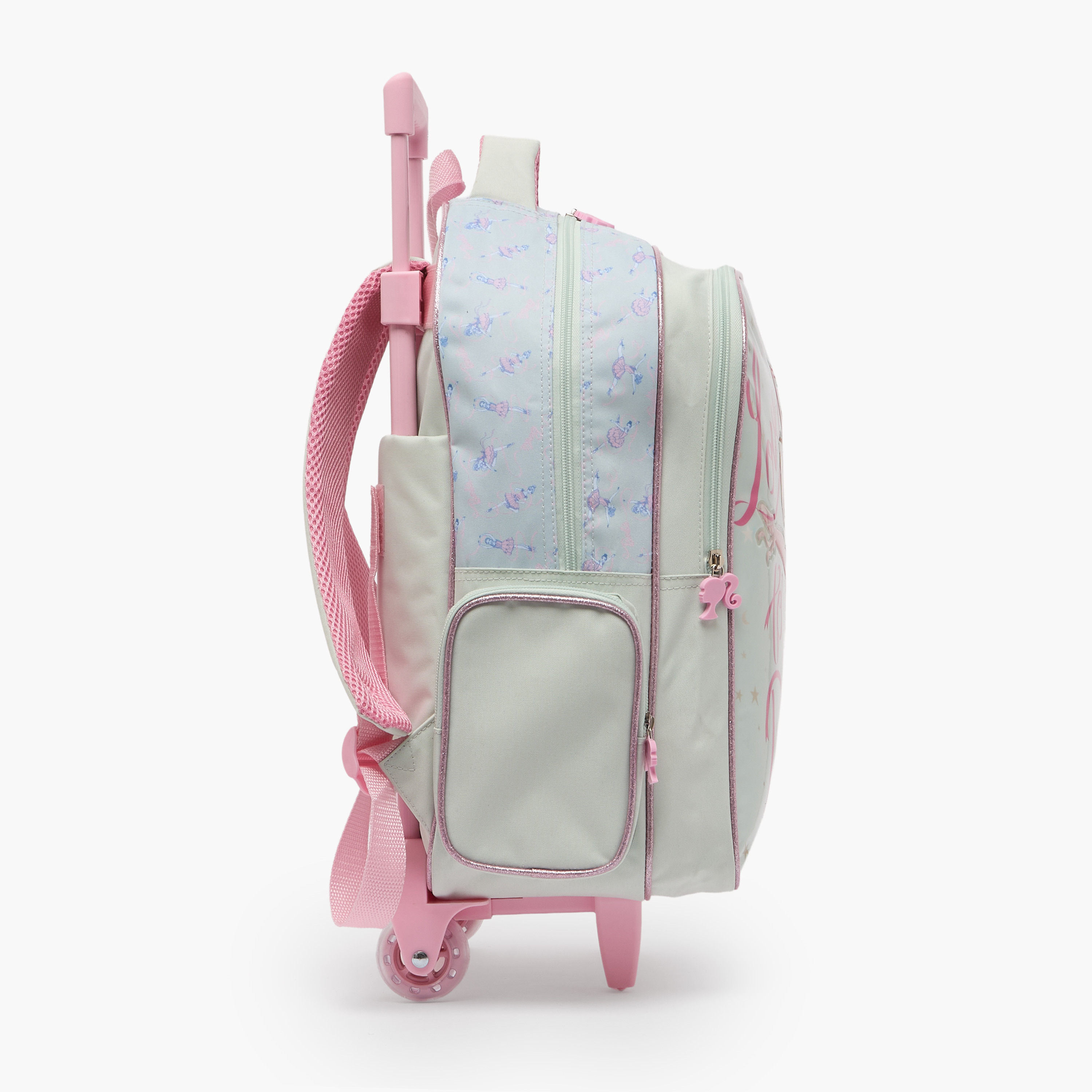 طقم شنطة ترولي مدرسية 3 قطع للبنات 5-8 سنوات مع شنطة غداء من باربي - 16 بوصة-school-bagsandbackpacks-trolleybags-image-10