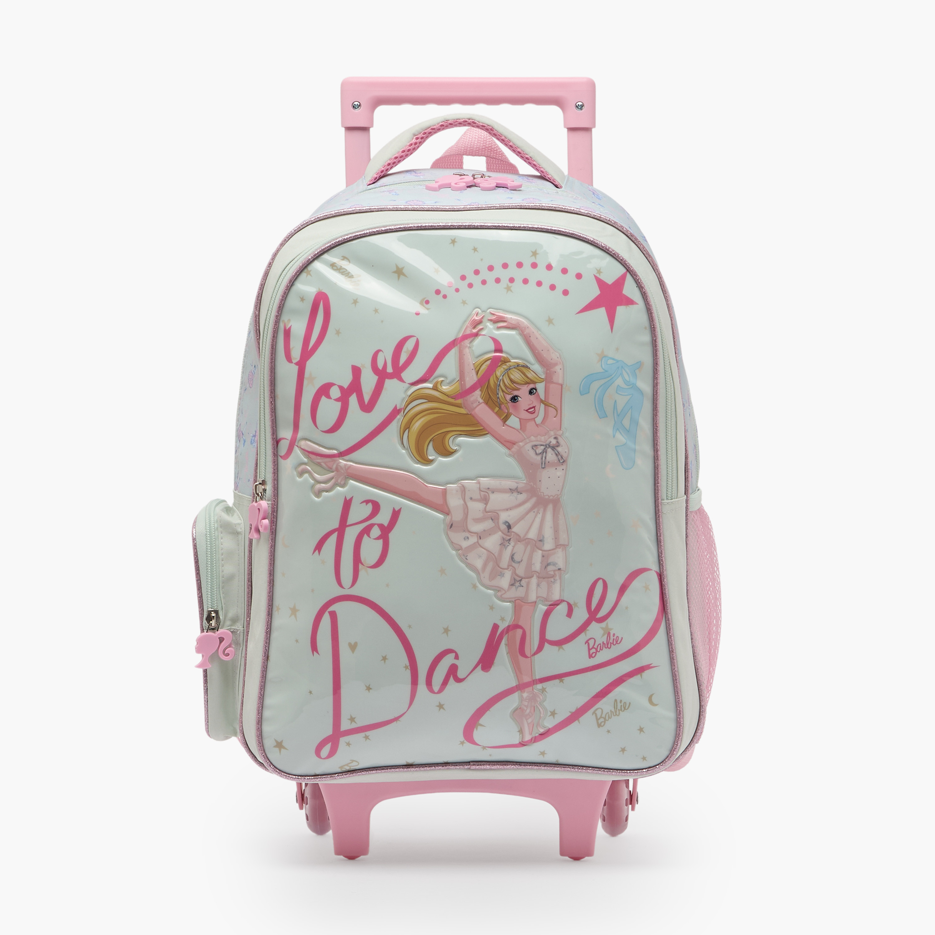 طقم شنطة ترولي مدرسية 3 قطع للبنات 5-8 سنوات مع شنطة غداء من باربي - 16 بوصة-school-bagsandbackpacks-trolleybags-image-4