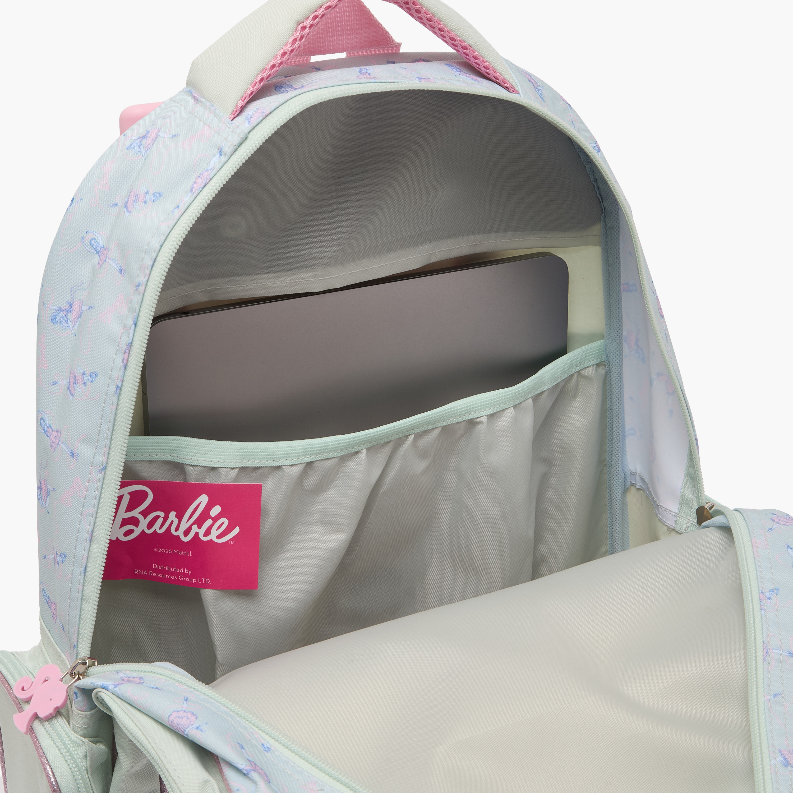 طقم شنطة ترولي مدرسية 3 قطع للبنات 5-8 سنوات مع شنطة غداء من باربي - 16 بوصة-school-bagsandbackpacks-trolleybags-image-8