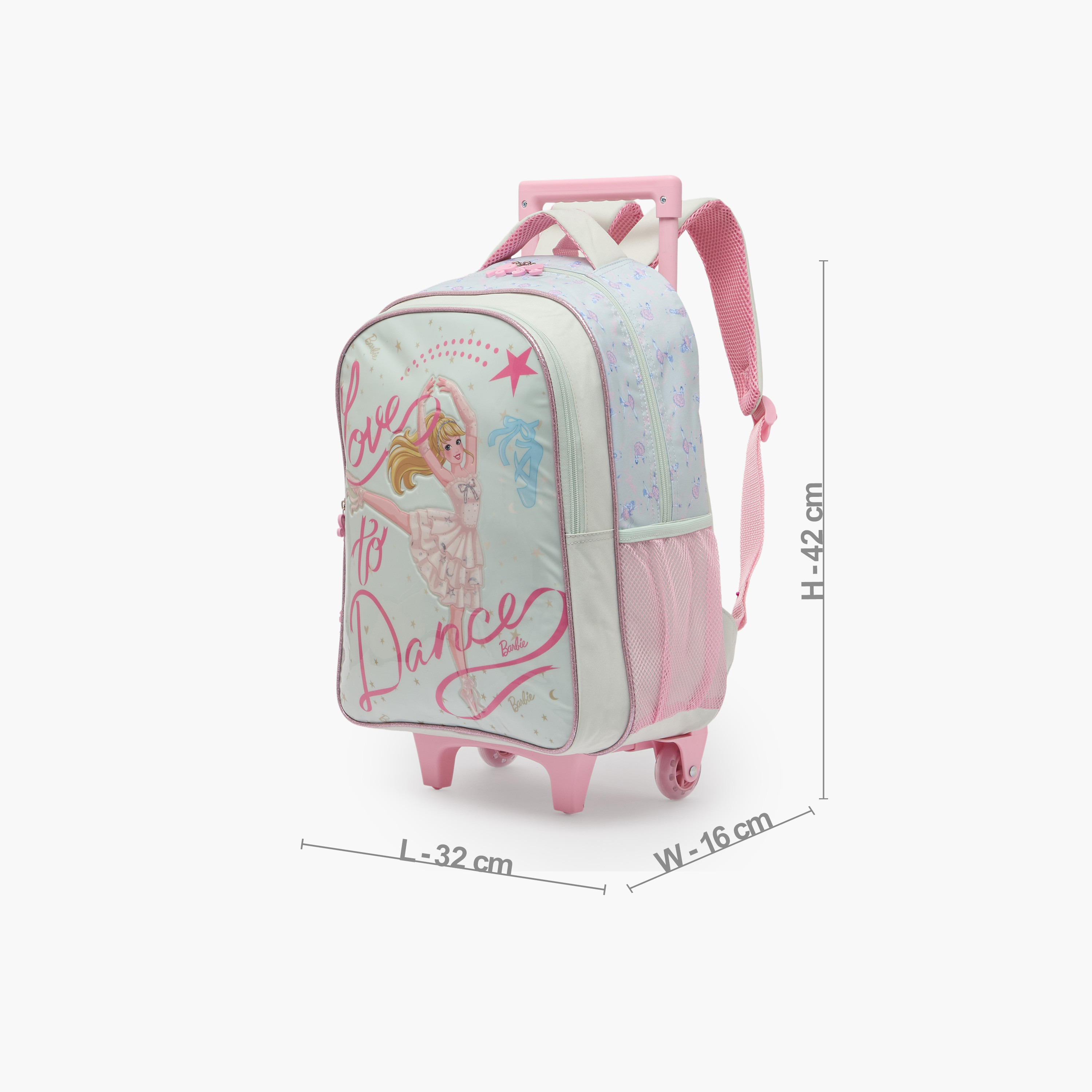 طقم شنطة ترولي مدرسية 3 قطع للبنات 5-8 سنوات مع شنطة غداء من باربي - 16 بوصة-school-bagsandbackpacks-trolleybags-image-9