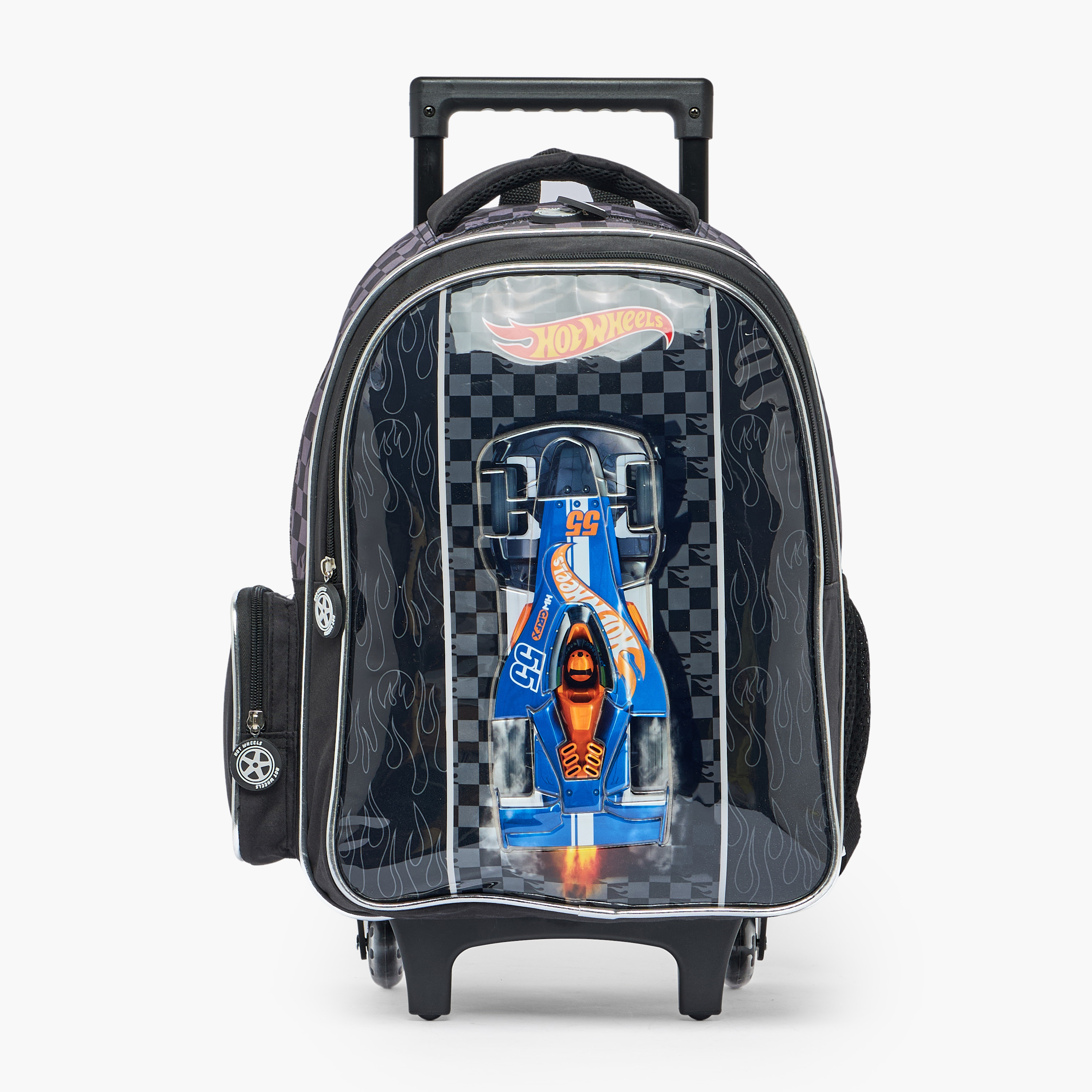 Hot Wheels 3-Piece School Trolley Bag Set for Boys 5-8 Years with Lunch Bag - 16 inches-school-bagsandbackpacks-trolleybags-image-4