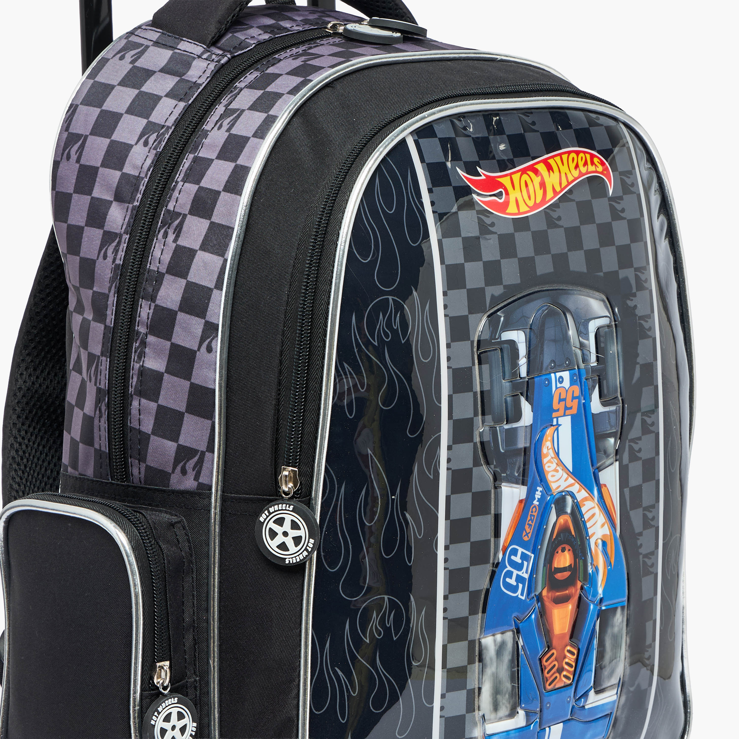 Hot Wheels 3-Piece School Trolley Bag Set for Boys 5-8 Years with Lunch Bag - 16 inches-school-bagsandbackpacks-trolleybags-image-6
