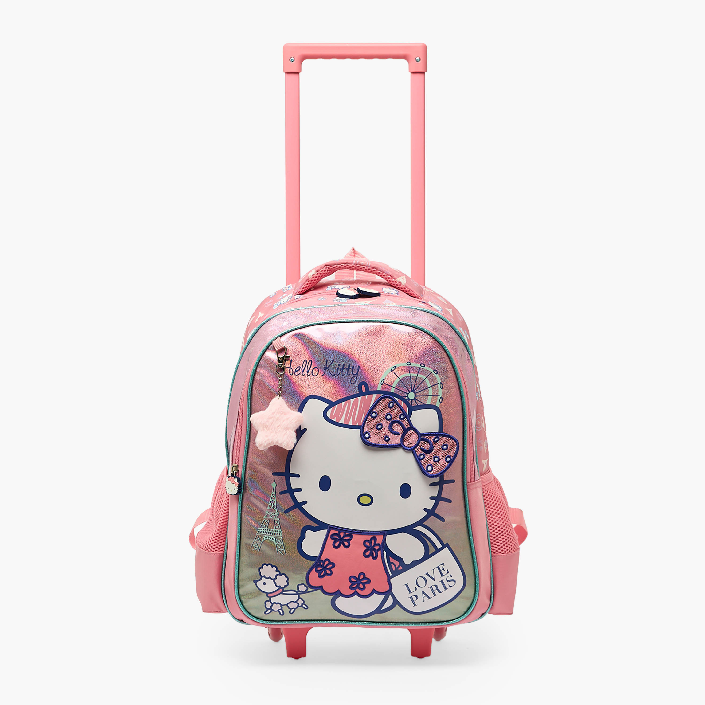 Sanrio Hello Kitty Print Trolley Bag for Girls 5-8 Years with Durable Wheels - 16 inches-school-bagsandbackpacks-trolleybags-image-4