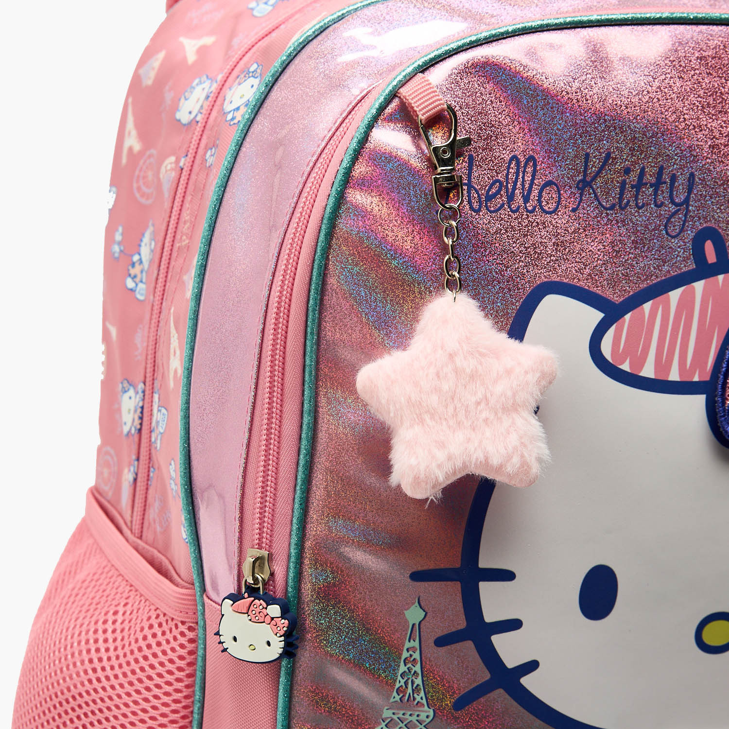 Sanrio Hello Kitty Print Trolley Bag for Girls 5-8 Years with Durable Wheels - 16 inches-school-bagsandbackpacks-trolleybags-image-5