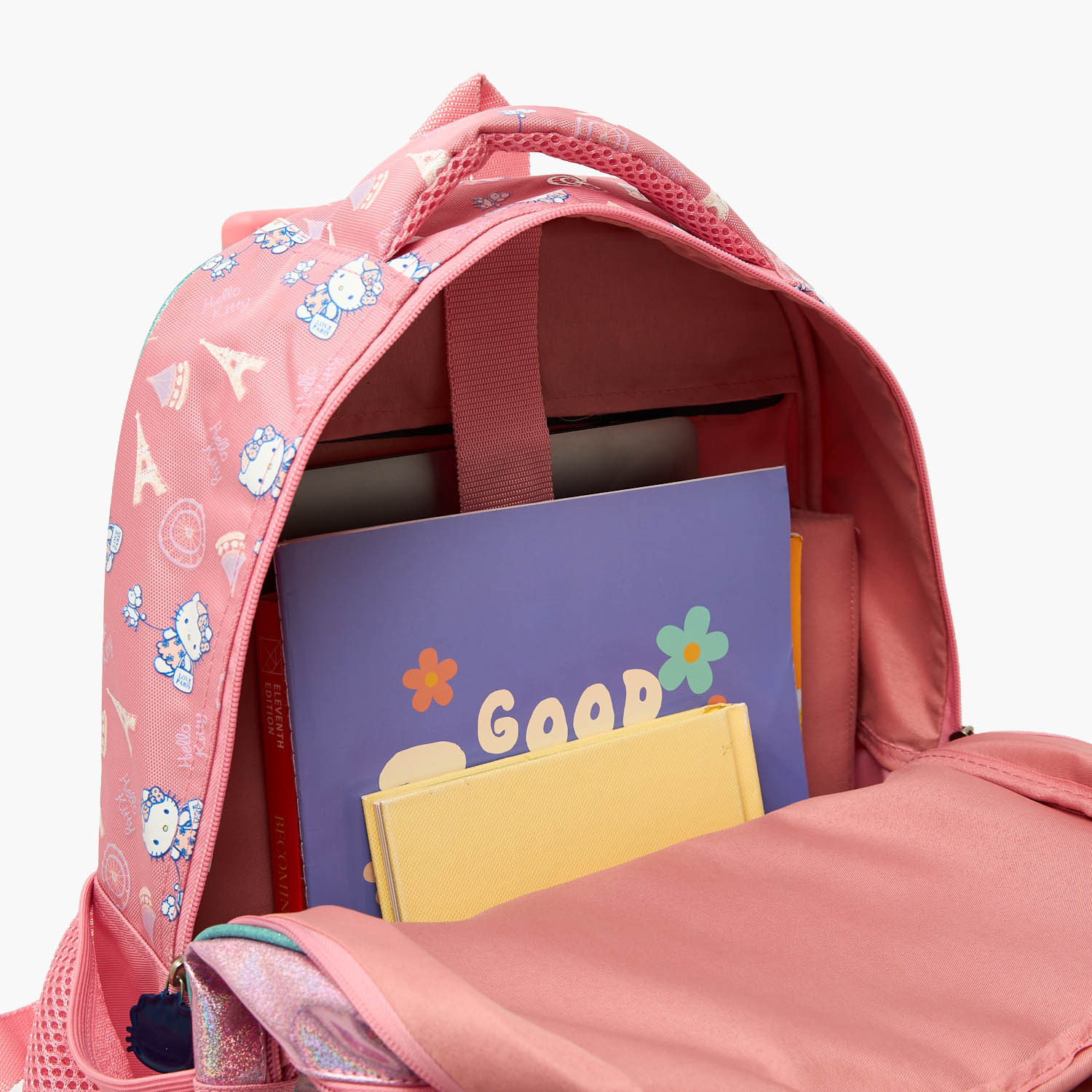 Sanrio Hello Kitty Print Trolley Bag for Girls 5-8 Years with Durable Wheels - 16 inches-school-bagsandbackpacks-trolleybags-image-7