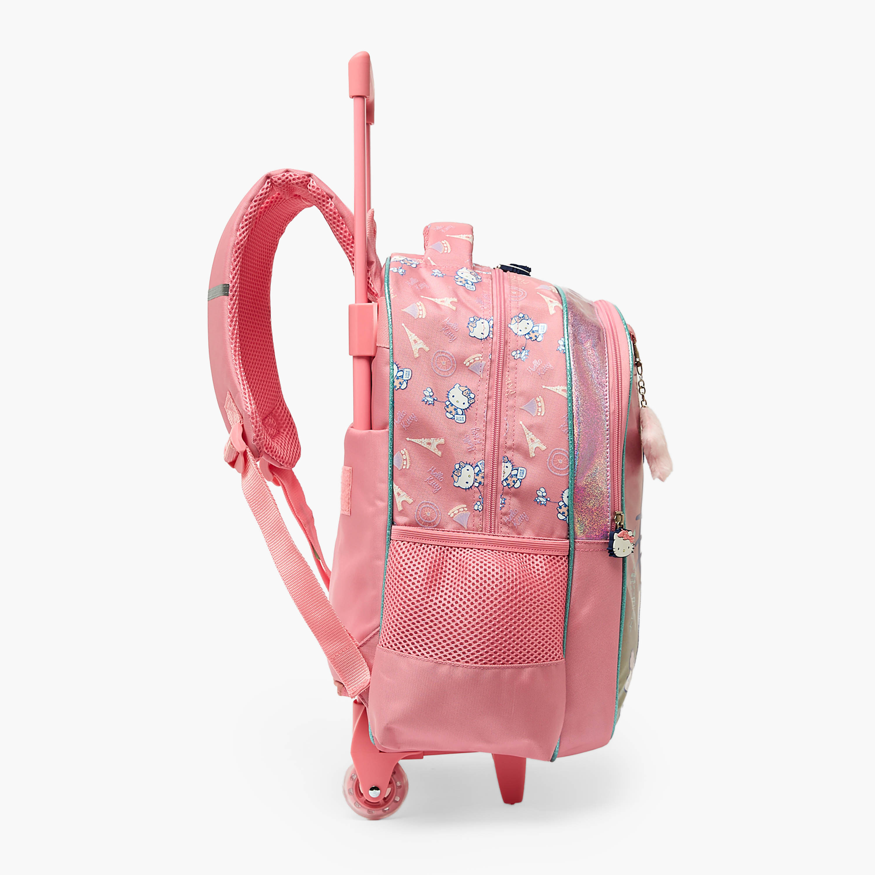 Sanrio Hello Kitty Print Trolley Bag for Girls 5-8 Years with Durable Wheels - 16 inches-school-bagsandbackpacks-trolleybags-image-9