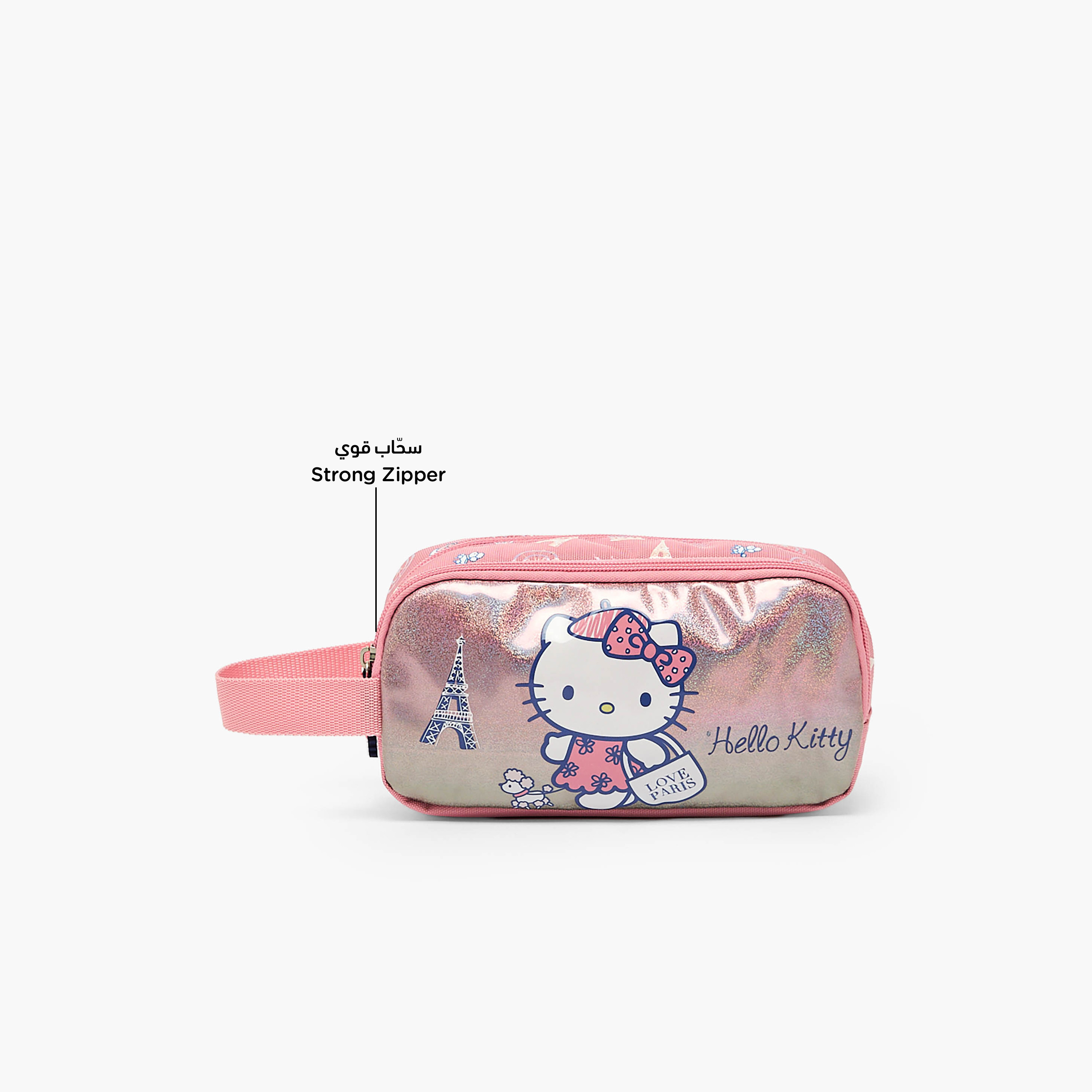 Sanrio Hello Kitty Print Pencil Pouch with 2 Compartments-school-stationery-pencilcases-image-2
