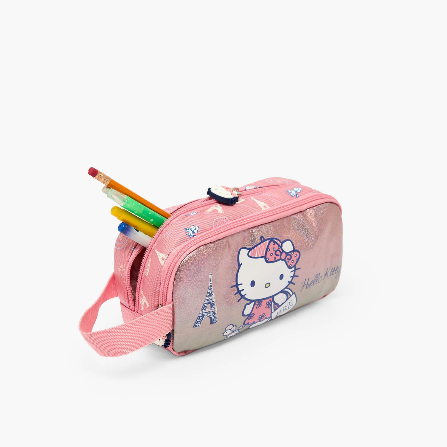 Sanrio Hello Kitty Print Pencil Pouch with 2 Compartments-school-stationery-pencilcases-image-8