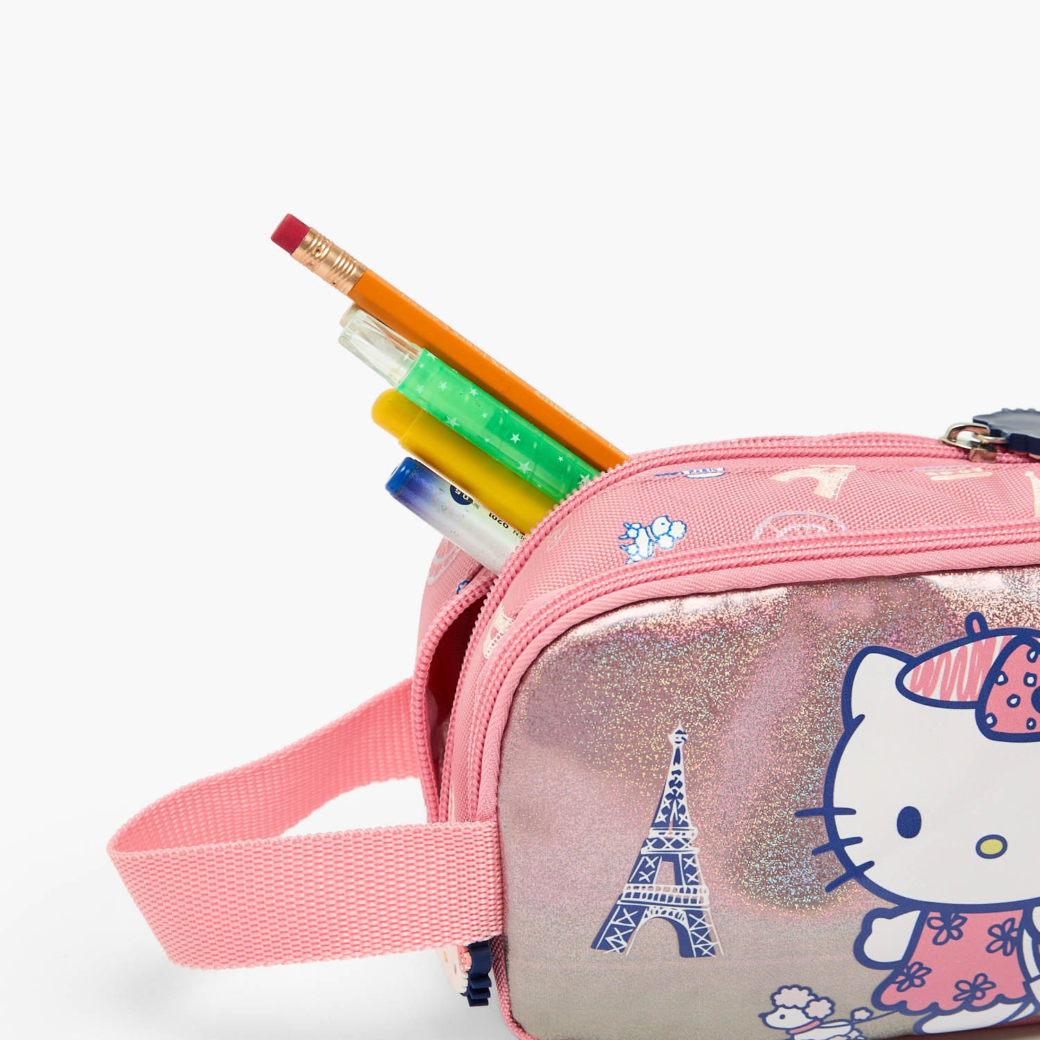 Sanrio Hello Kitty Print Pencil Pouch with 2 Compartments-school-stationery-pencilcases-image-7