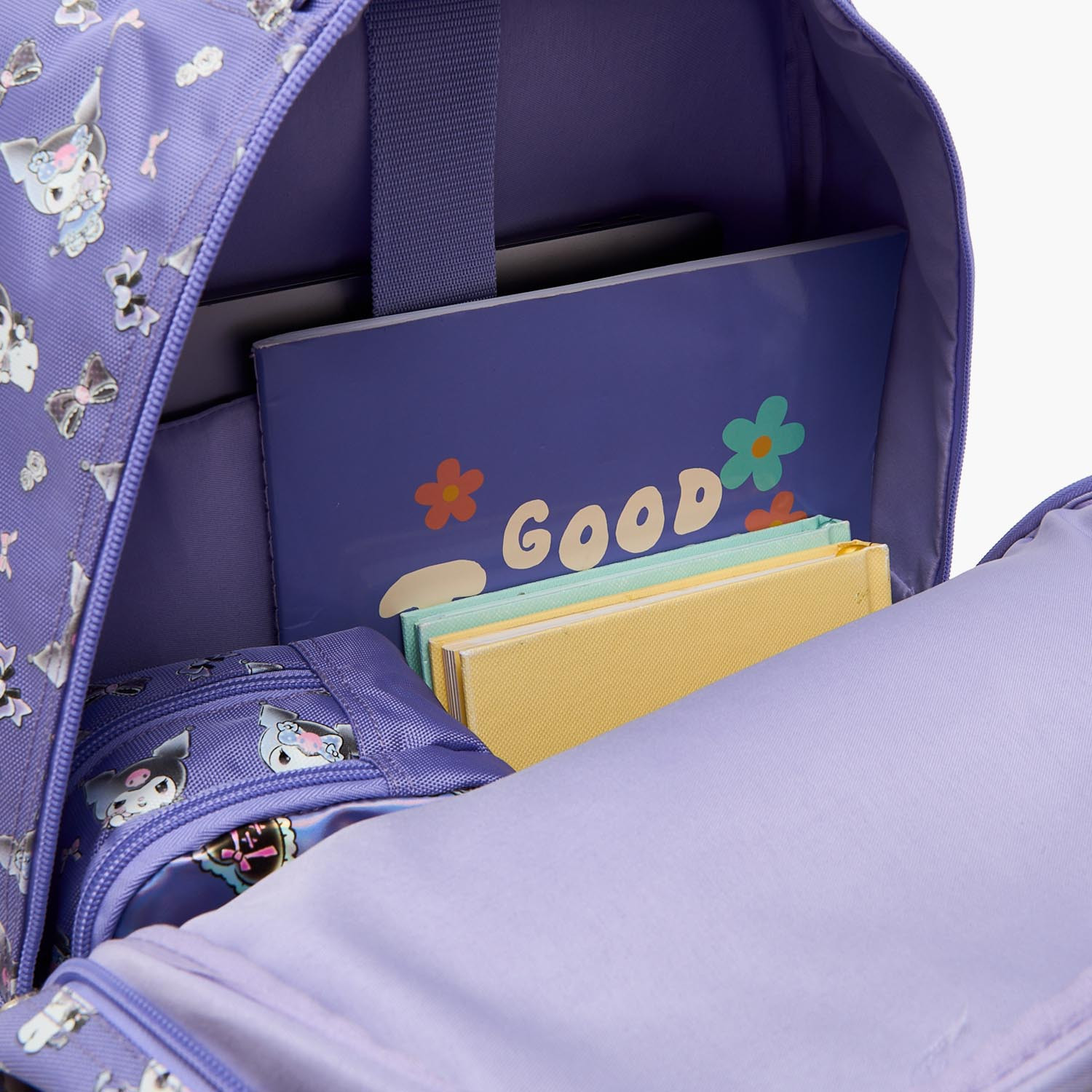 شنطة ظهر بطبعات كورومي للبنات 5-8 سنوات وقسم لابتوب من سانريو - 16 بوصة-school-bagsandbackpacks-backpacks-image-6