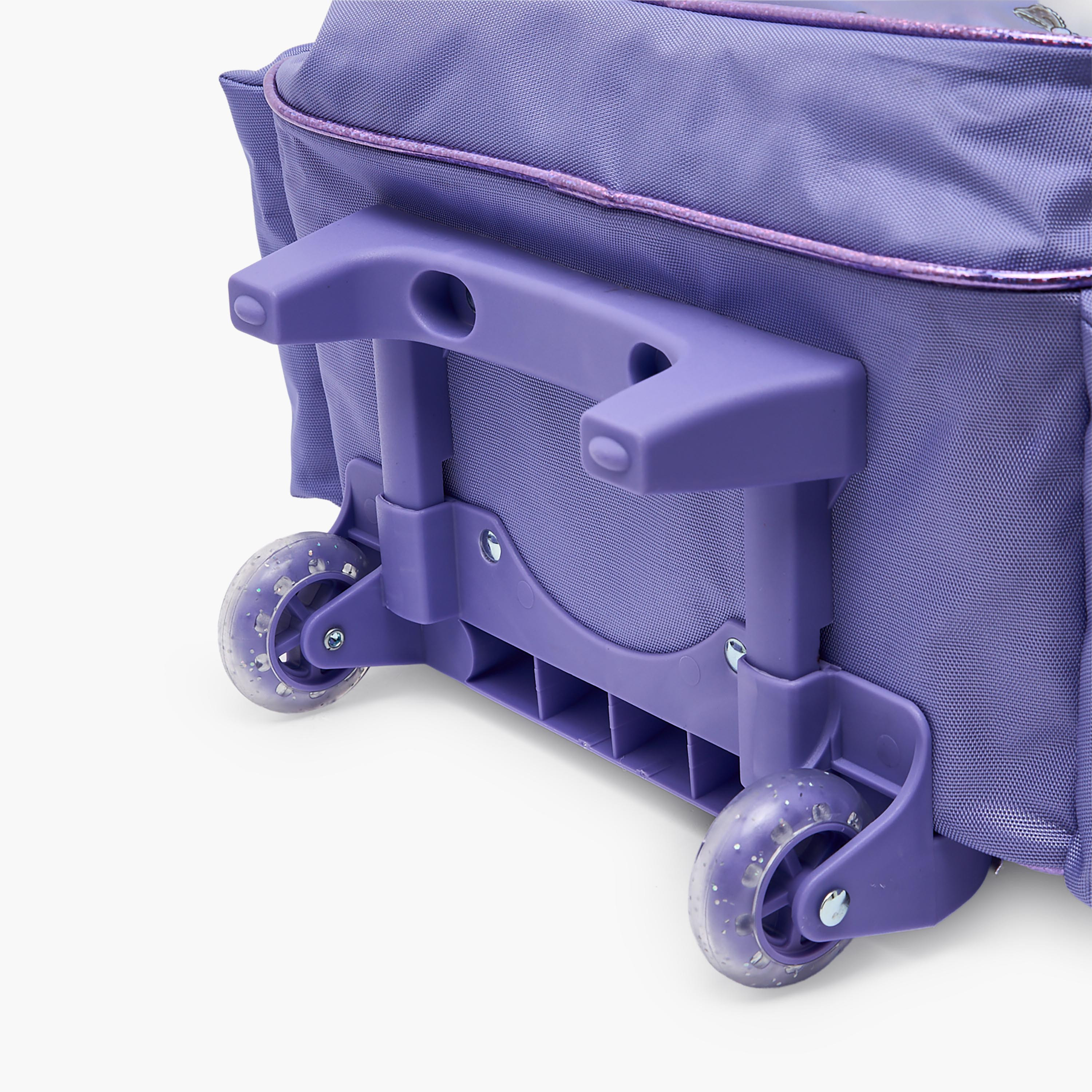 Sanrio Kuromi Print Trolley Bag for Girls 5-8 Years with Durable Wheels - 16 inches-school-bagsandbackpacks-trolleybags-image-12