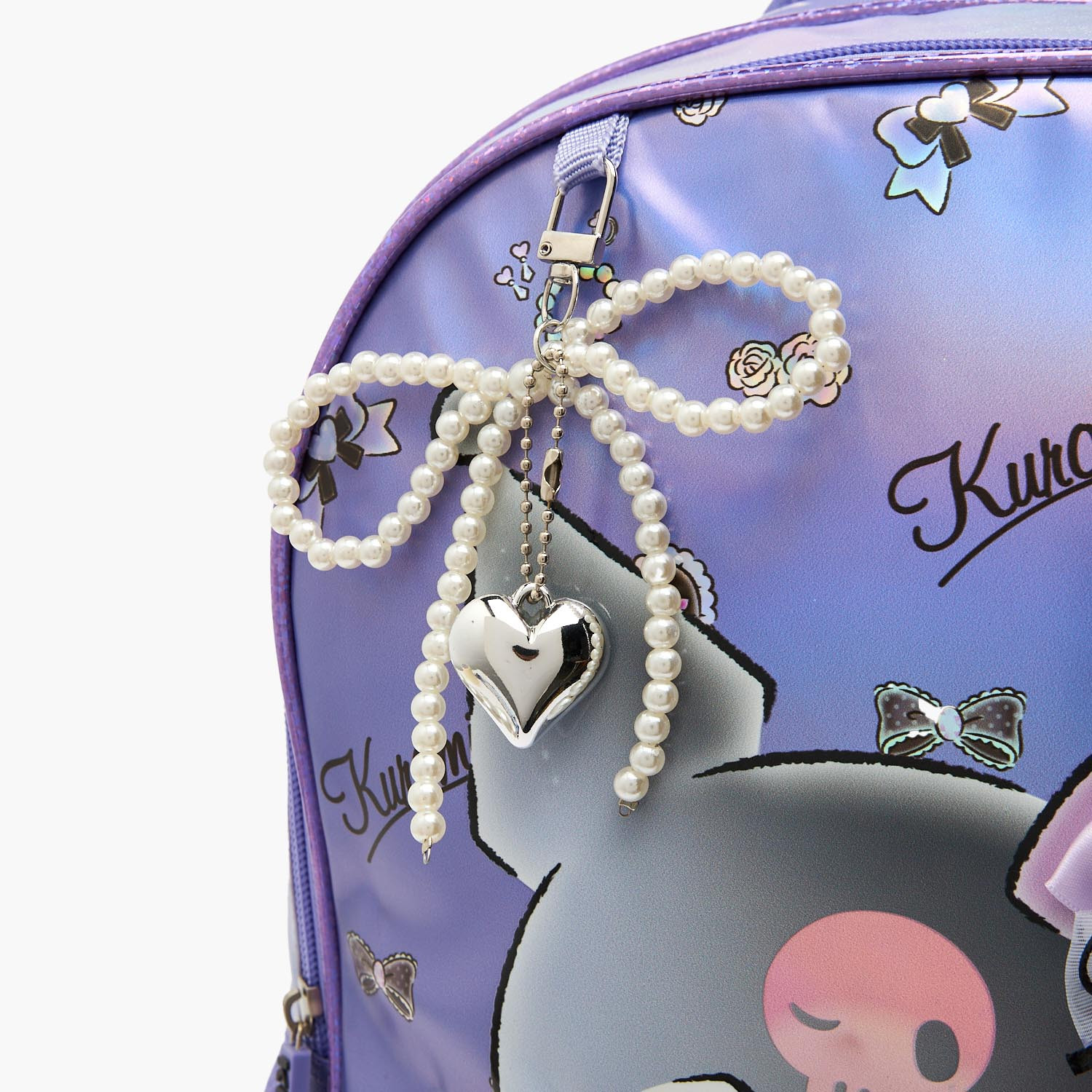 Sanrio Kuromi Print Trolley Bag for Girls 5-8 Years with Durable Wheels - 16 inches-school-bagsandbackpacks-trolleybags-image-5