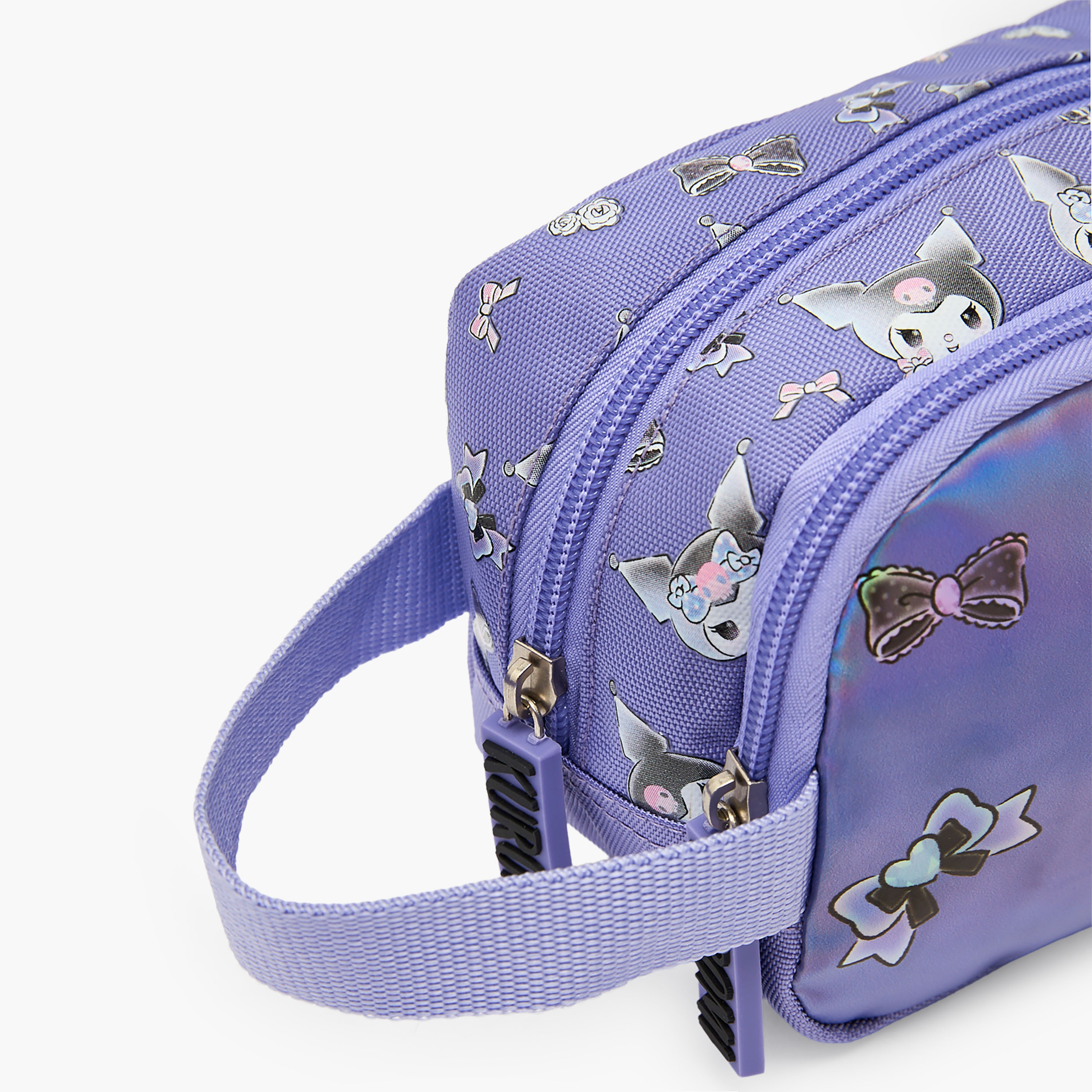 Sanrio Kuromi Print Pencil Pouch with Zip Closure-school-stationery-pencilcases-image-6