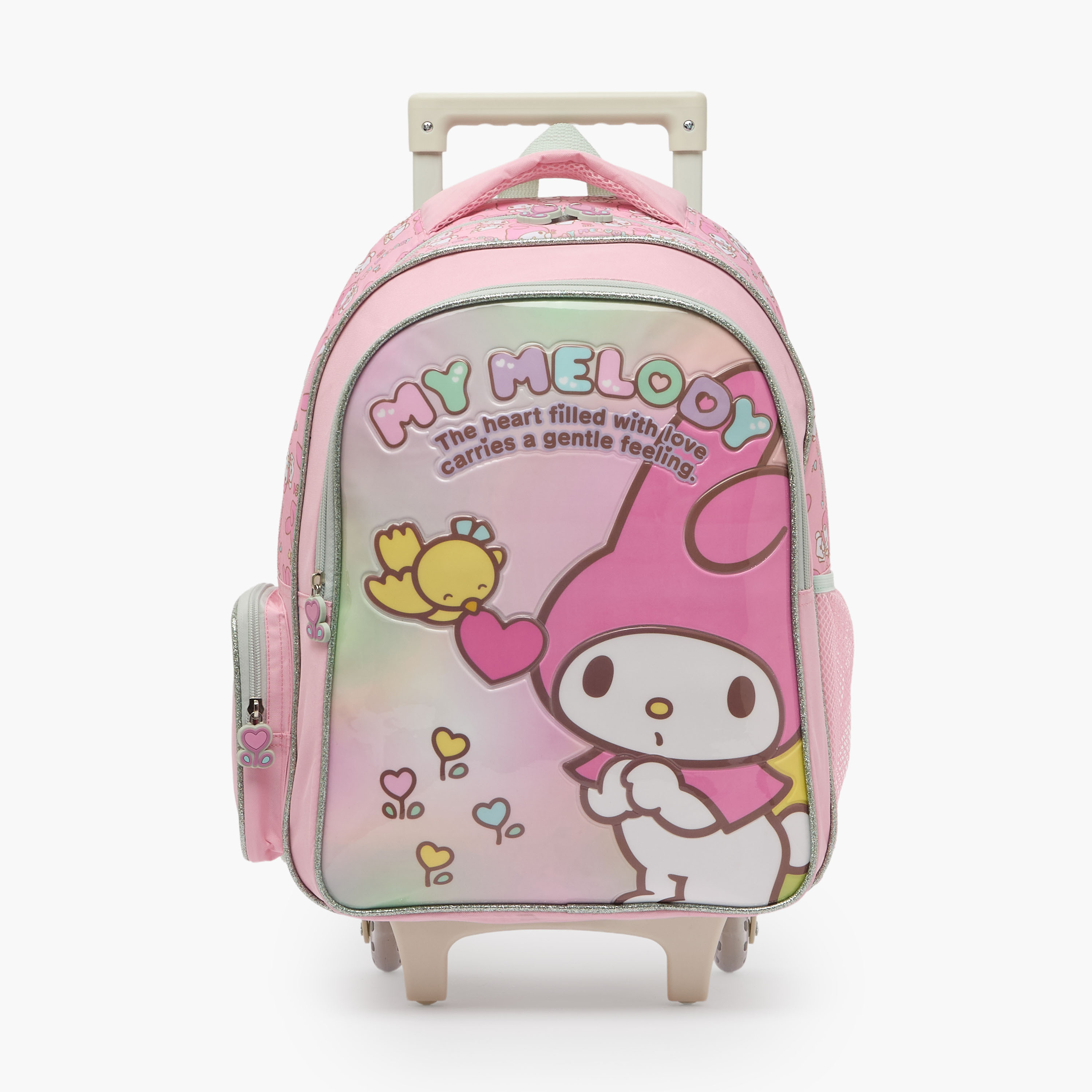 طقم شنطة ترولي بطبعة ماي ميلودي من 5-8 سنة مع شنطة غذاء للبنات - 3 قطع - 16 بوصة-school-bagsandbackpacks-trolleybags-image-3