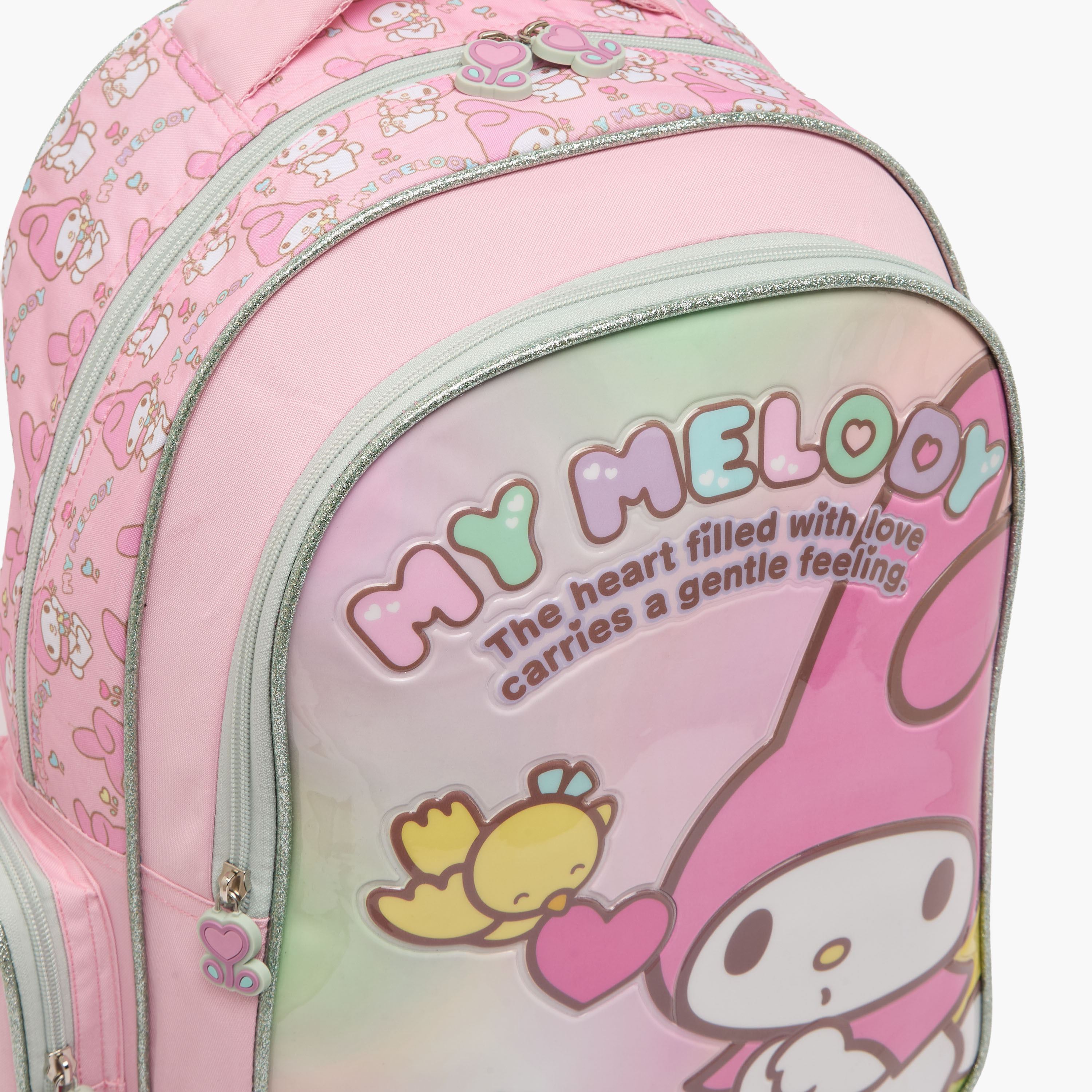 طقم شنطة ترولي بطبعة ماي ميلودي من 5-8 سنة مع شنطة غذاء للبنات - 3 قطع - 16 بوصة-school-bagsandbackpacks-trolleybags-image-7
